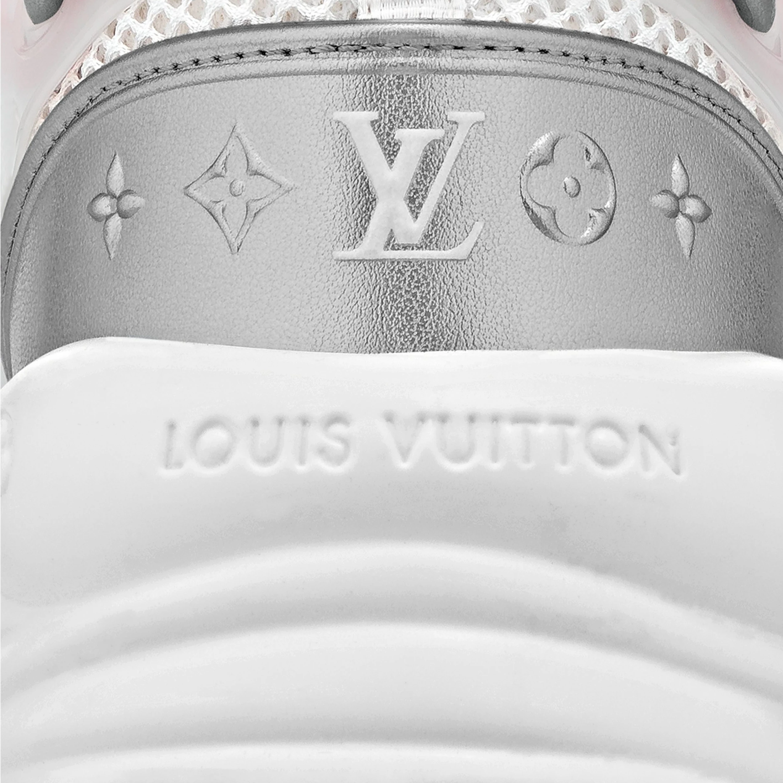 Replica bags lv Louis Vuitton LV Run 55 Sneaker Monogram Flowers Pink 1ABVI8