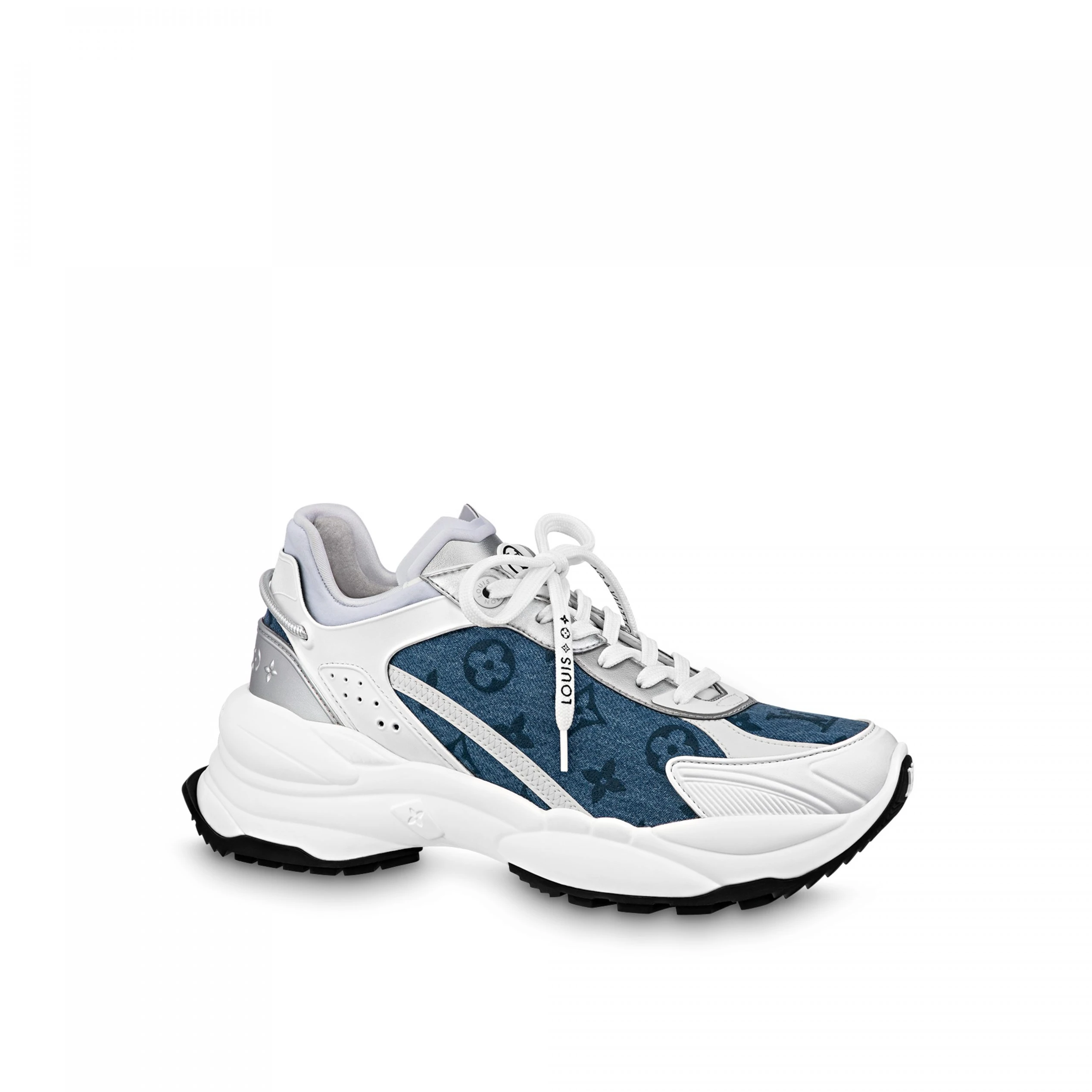 Louis Vuitton LV Run 55 Sneaker Monogram denim Blue 1ABHQR