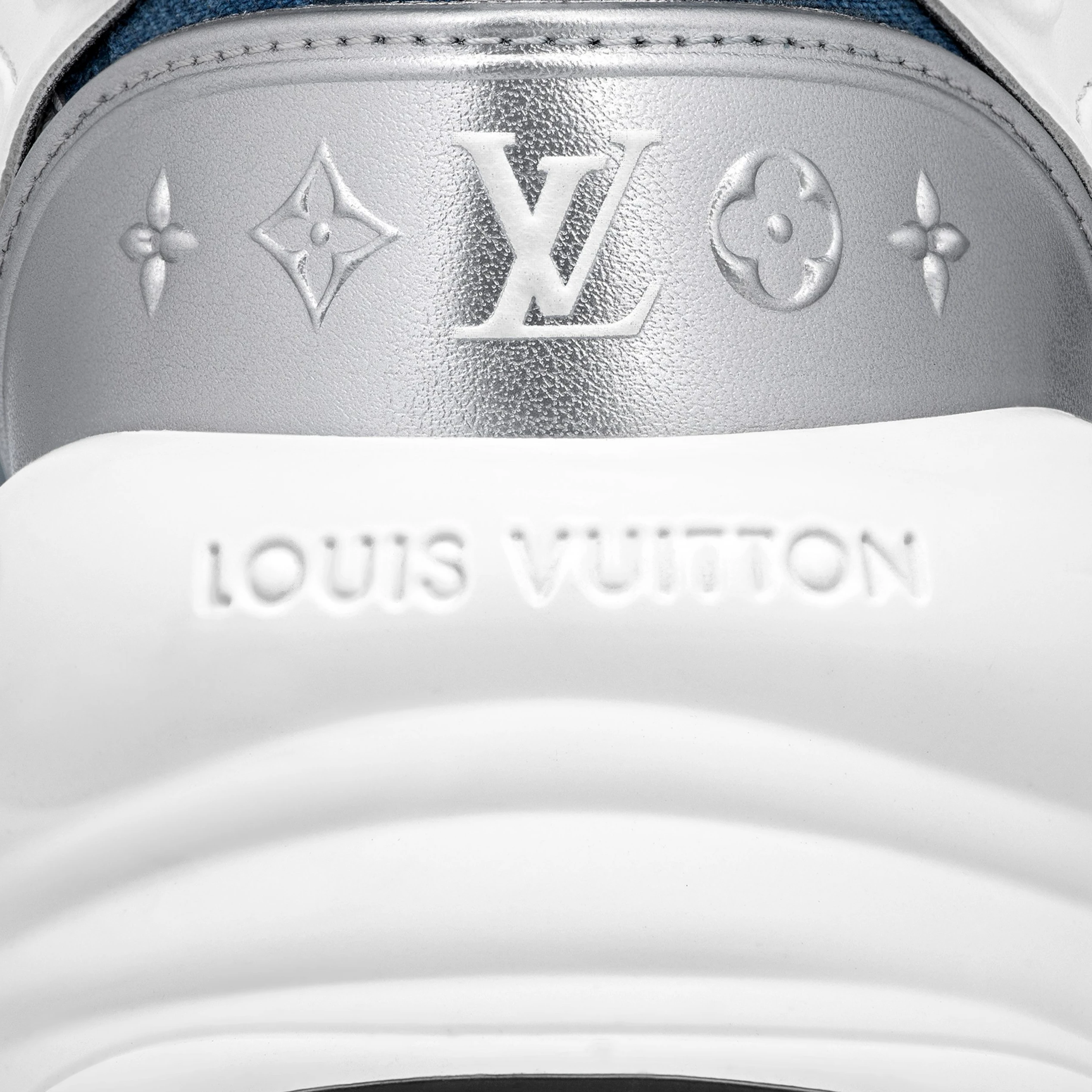 Mythick Louis Vuitton LV Run 55 Sneaker Monogram denim Blue 1ABHQR