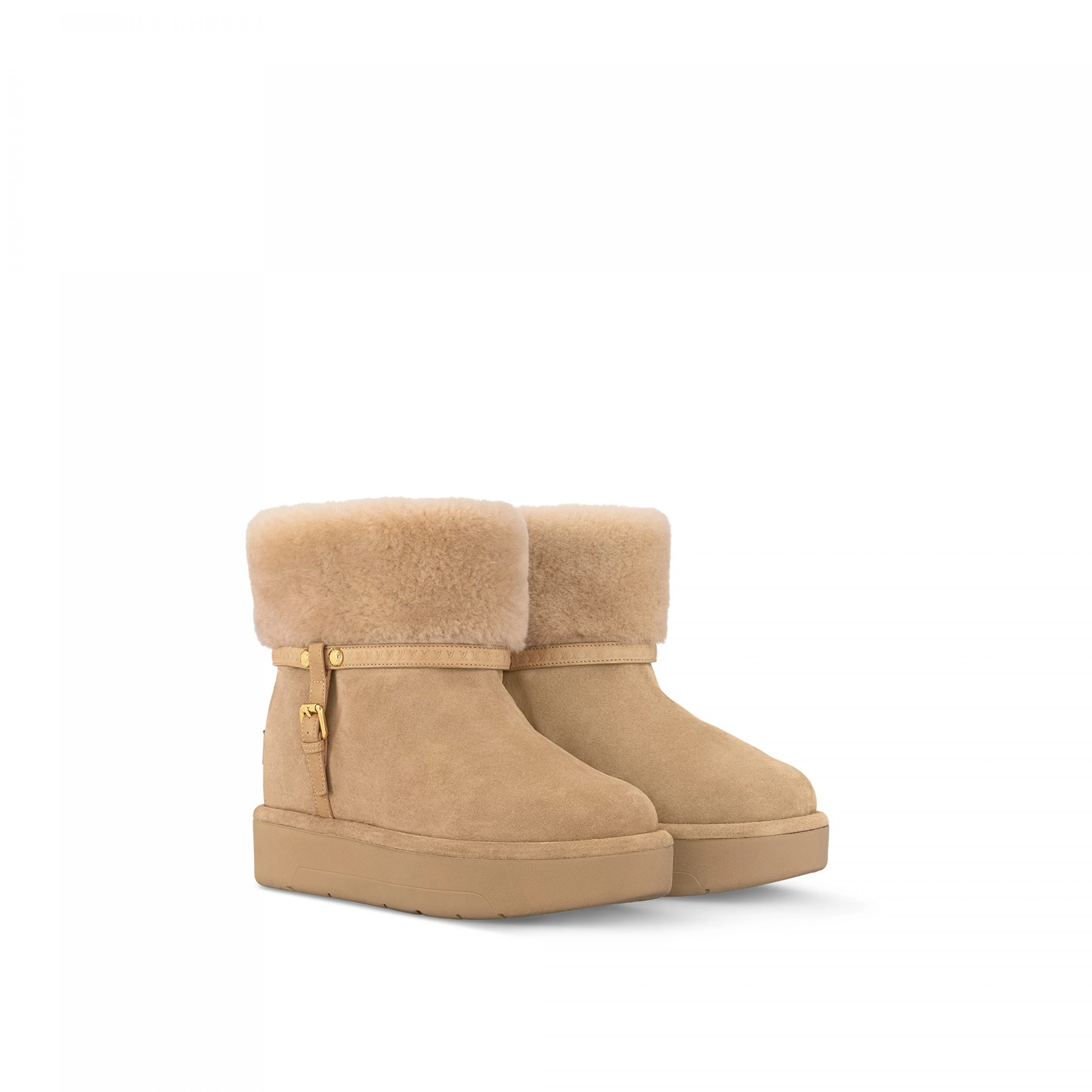 Replica bags lv Louis Vuitton LV SKI Aspen Platform Ankle Boot Beige 1AC79J