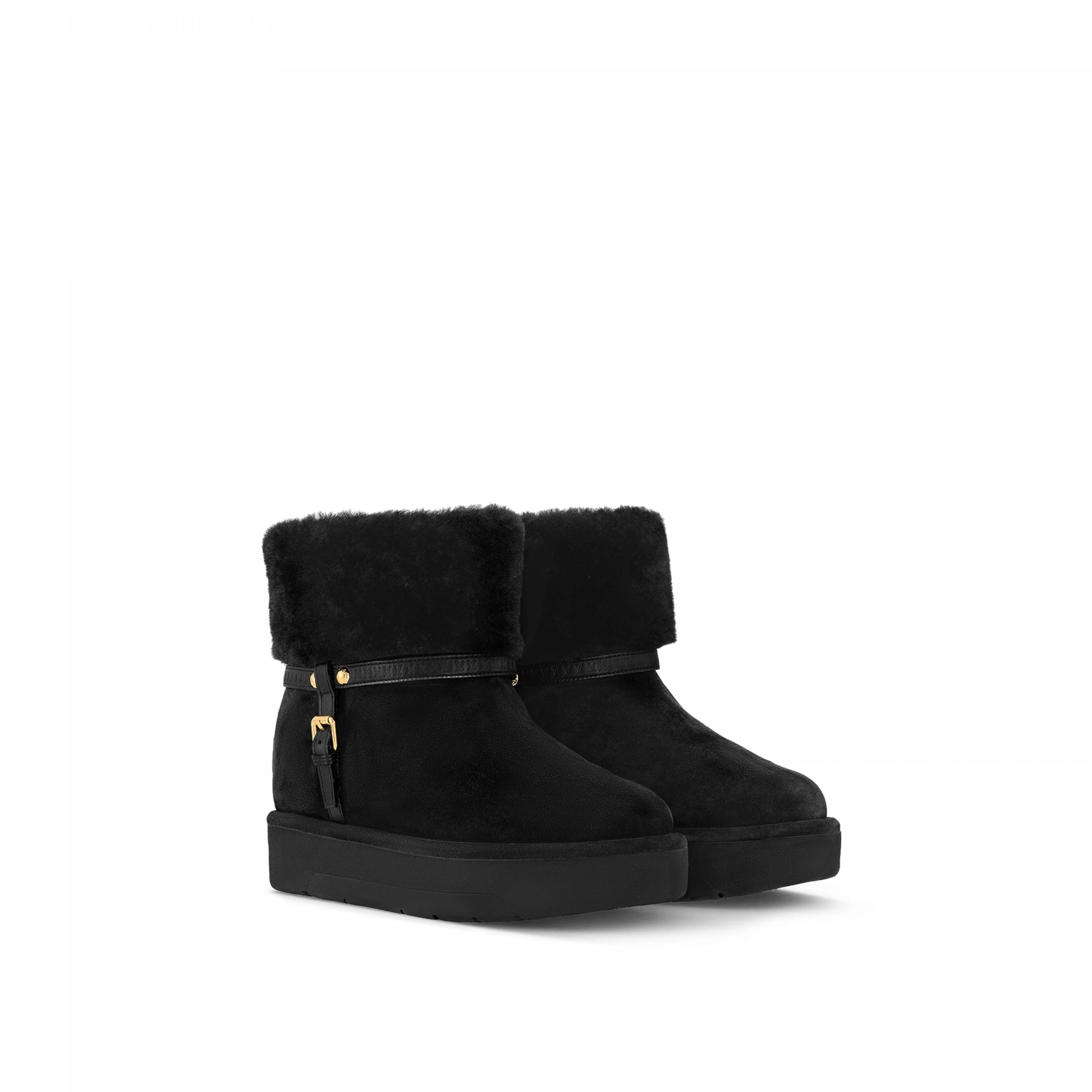 Replica bags Louis Vuitton LV SKI Aspen Platform Ankle Boot Black 1AC78P