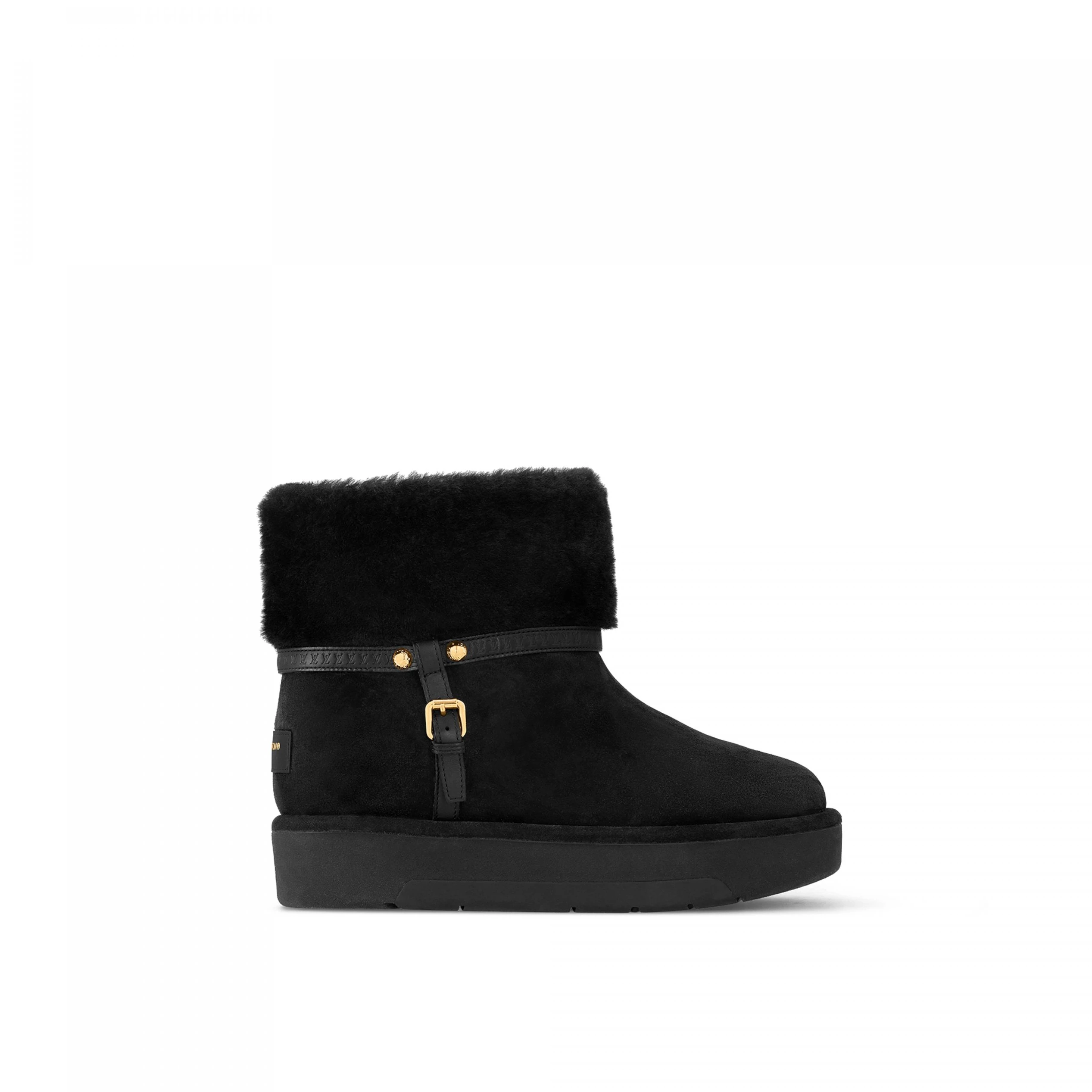 Replica bags Louis Vuitton LV SKI Aspen Platform Ankle Boot Black 1AC78P