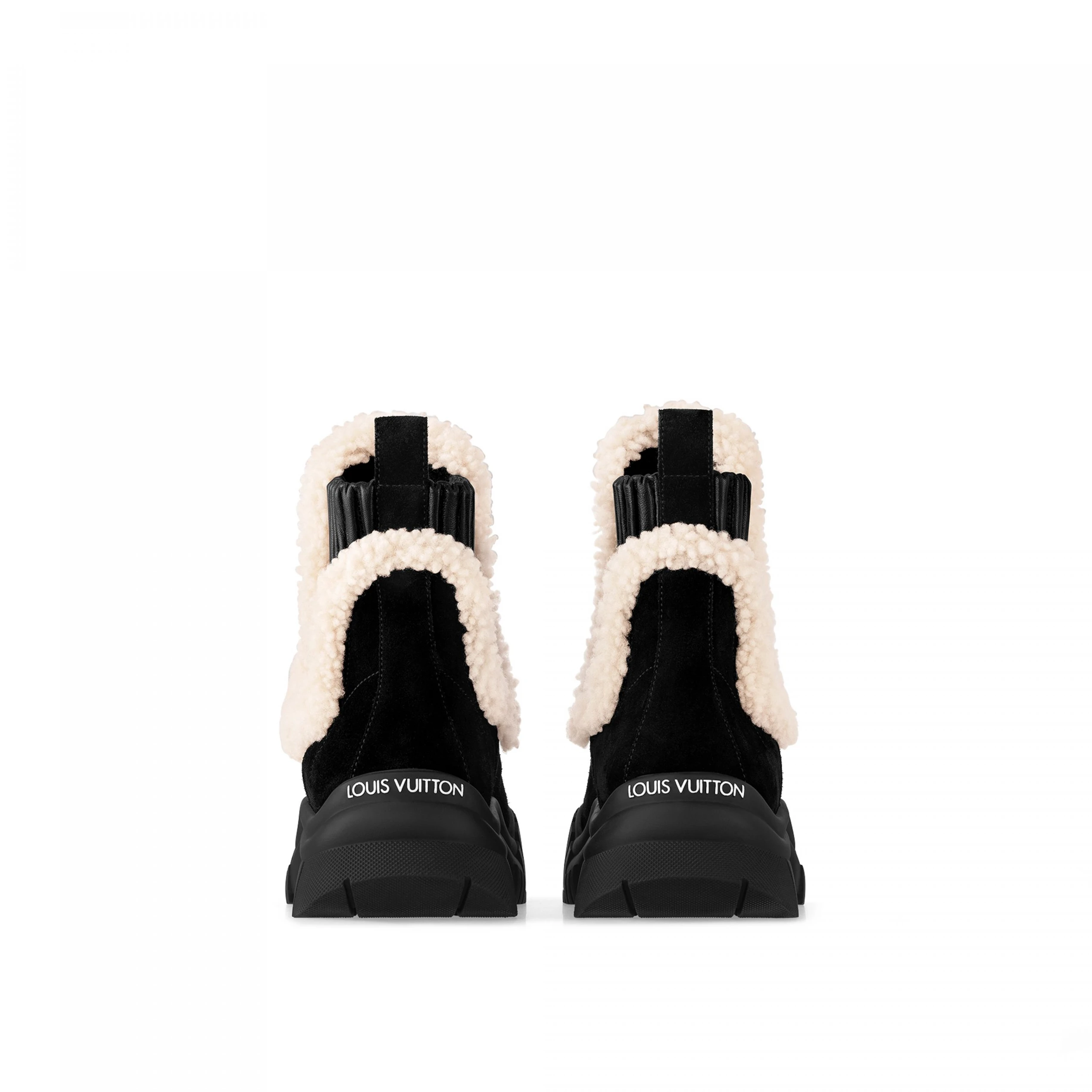 Mythick.ru Louis Vuitton LV SKI Ruby Flat Ankle Boot Black 1AC7AC