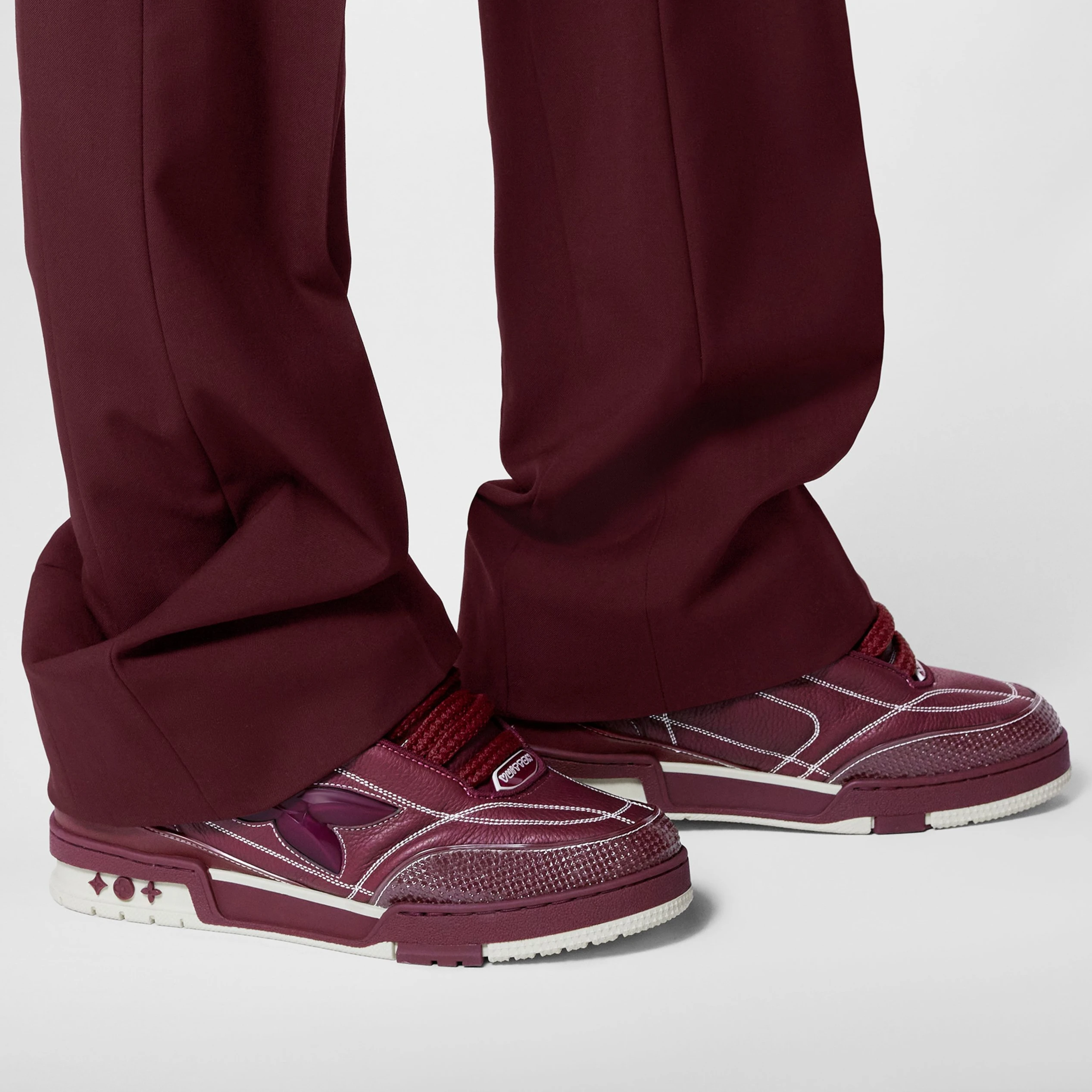 Replica bags Louis Vuitton LV Skate Sneaker Bordeaux Red 1ABZ6N