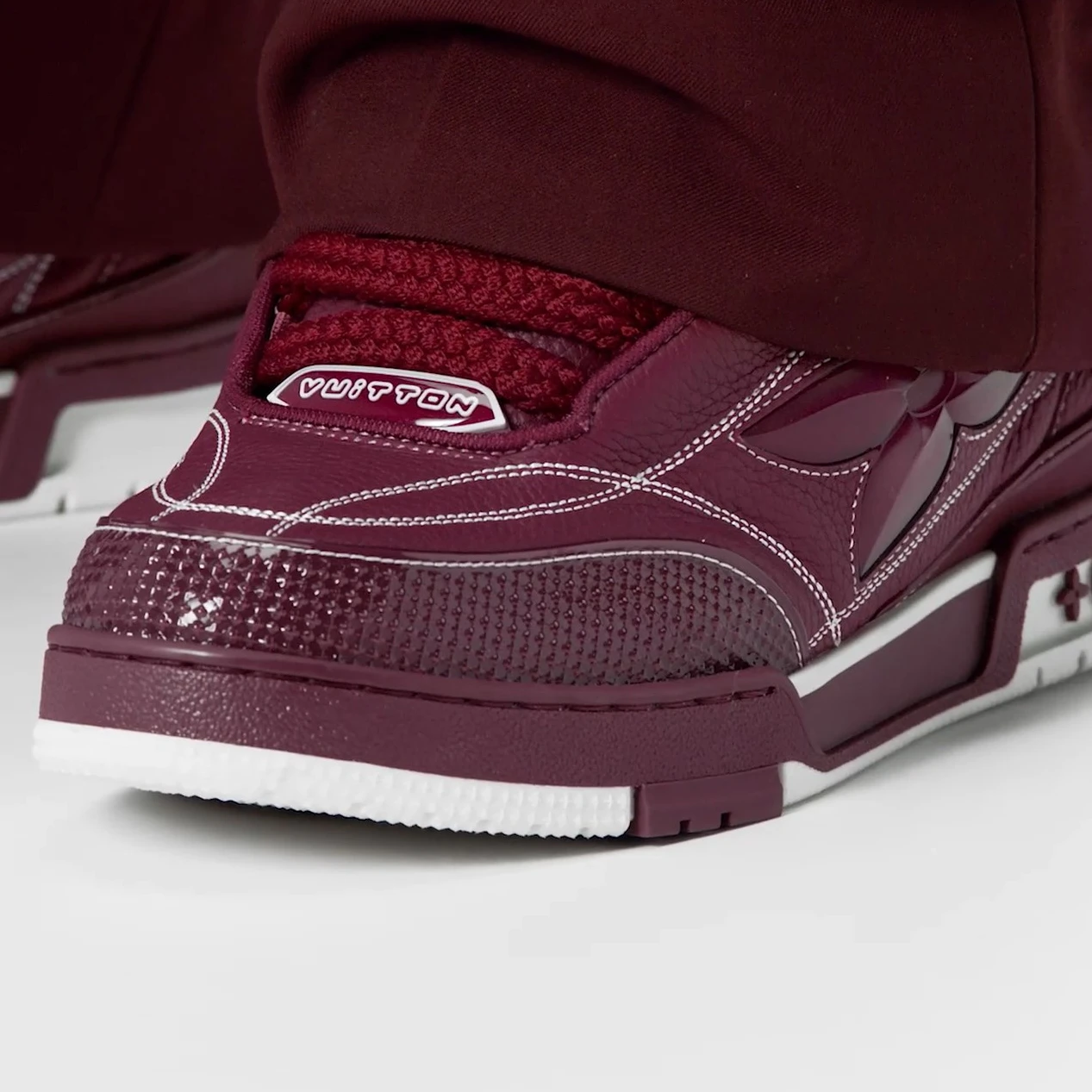 Replica bags Louis Vuitton LV Skate Sneaker Bordeaux Red 1ABZ6N