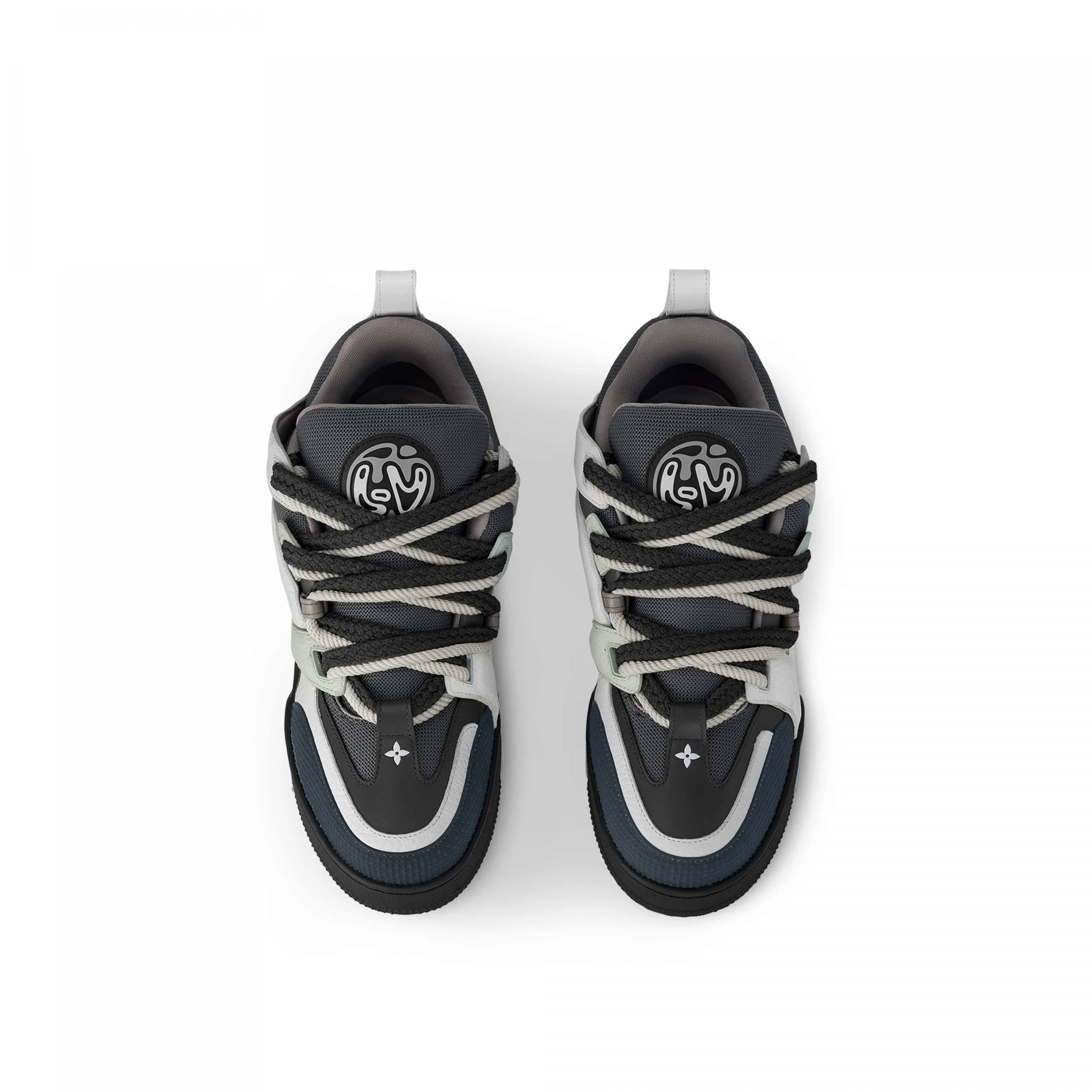 Top lv Louis Vuitton LV Skate Sneaker Monogram Flowers Anthracite Grey 1ABZ4D
