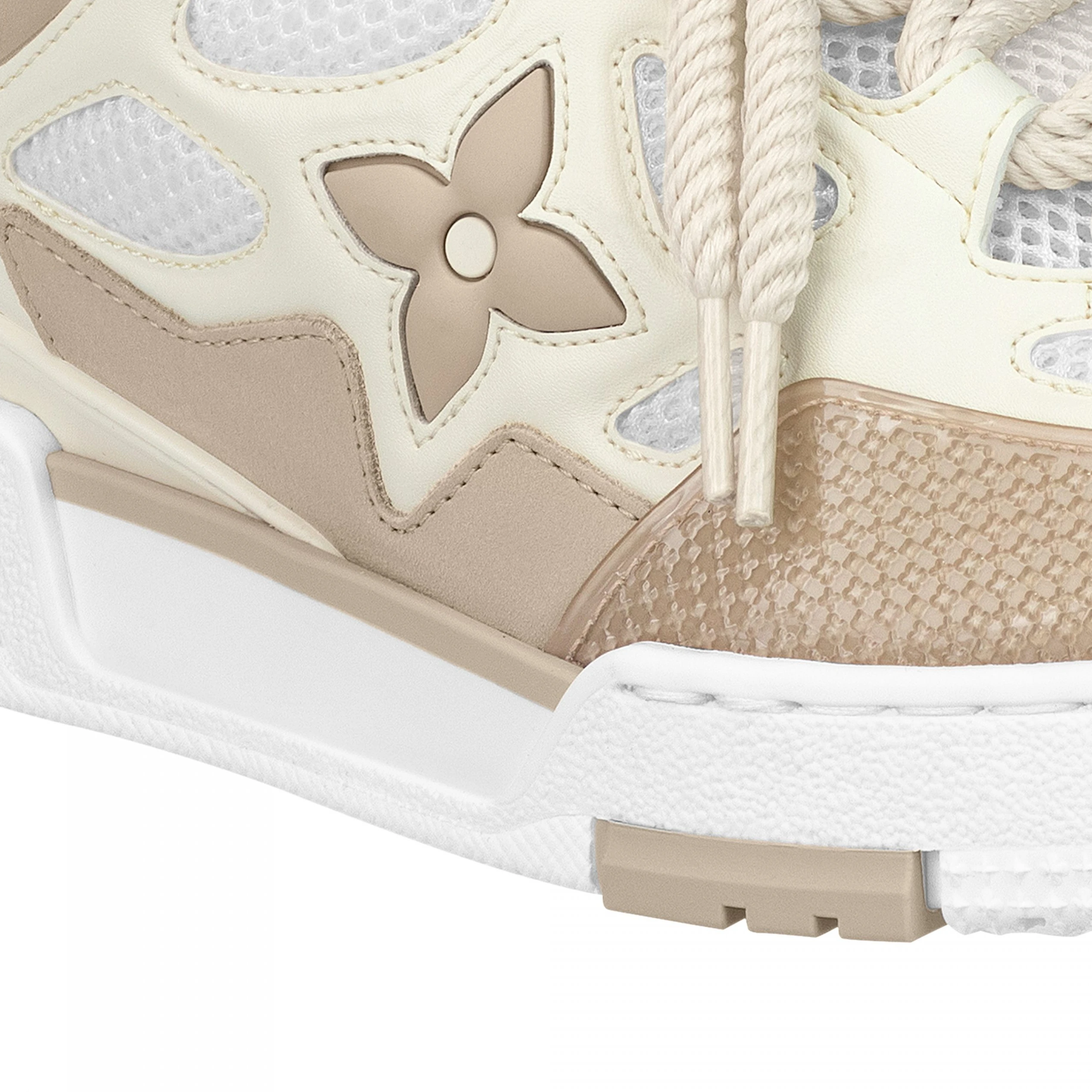 Top lv Louis Vuitton LV Skate Sneaker Since 54 Monogram Flowers Beige 1AARQG