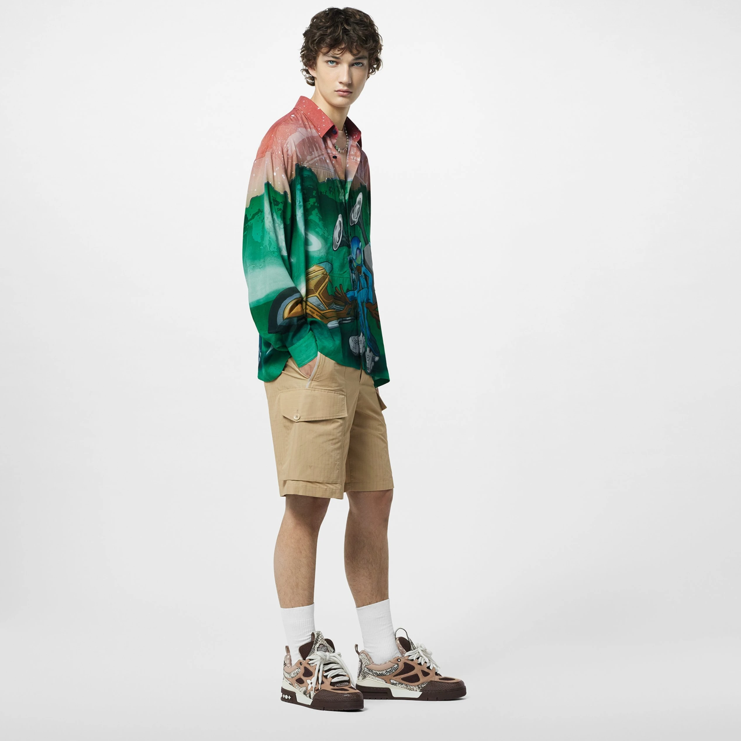Louis vuitton locations Louis Vuitton LV Skate Sneaker Since 54 Monogram Flowers Brown 1ABMG1