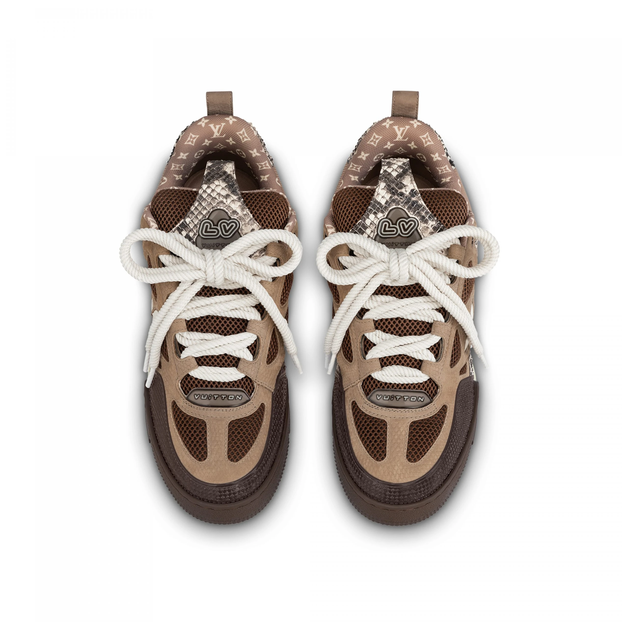 Louis vuitton locations Louis Vuitton LV Skate Sneaker Since 54 Monogram Flowers Brown 1ABMG1