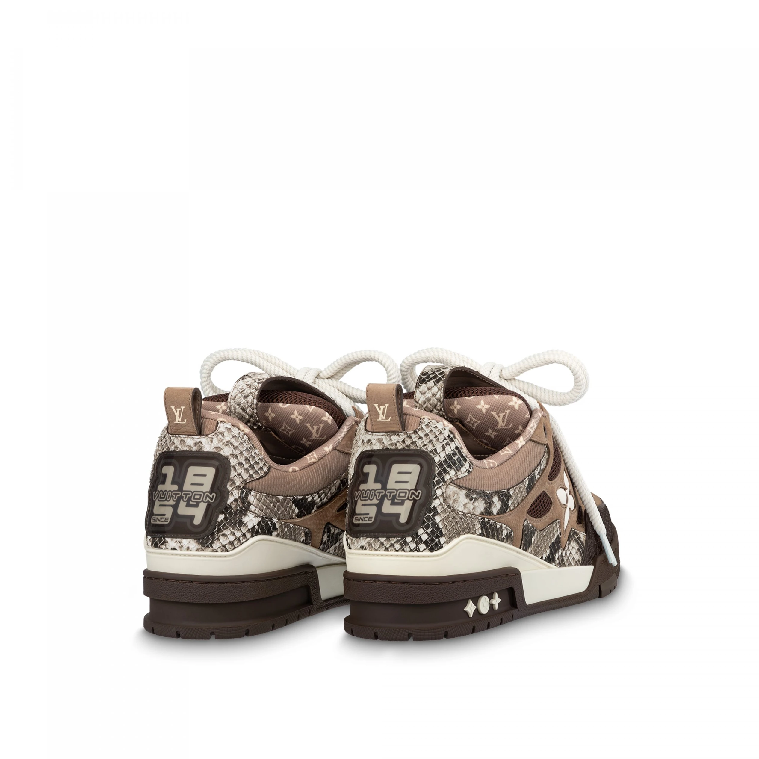Louis vuitton locations Louis Vuitton LV Skate Sneaker Since 54 Monogram Flowers Brown 1ABMG1