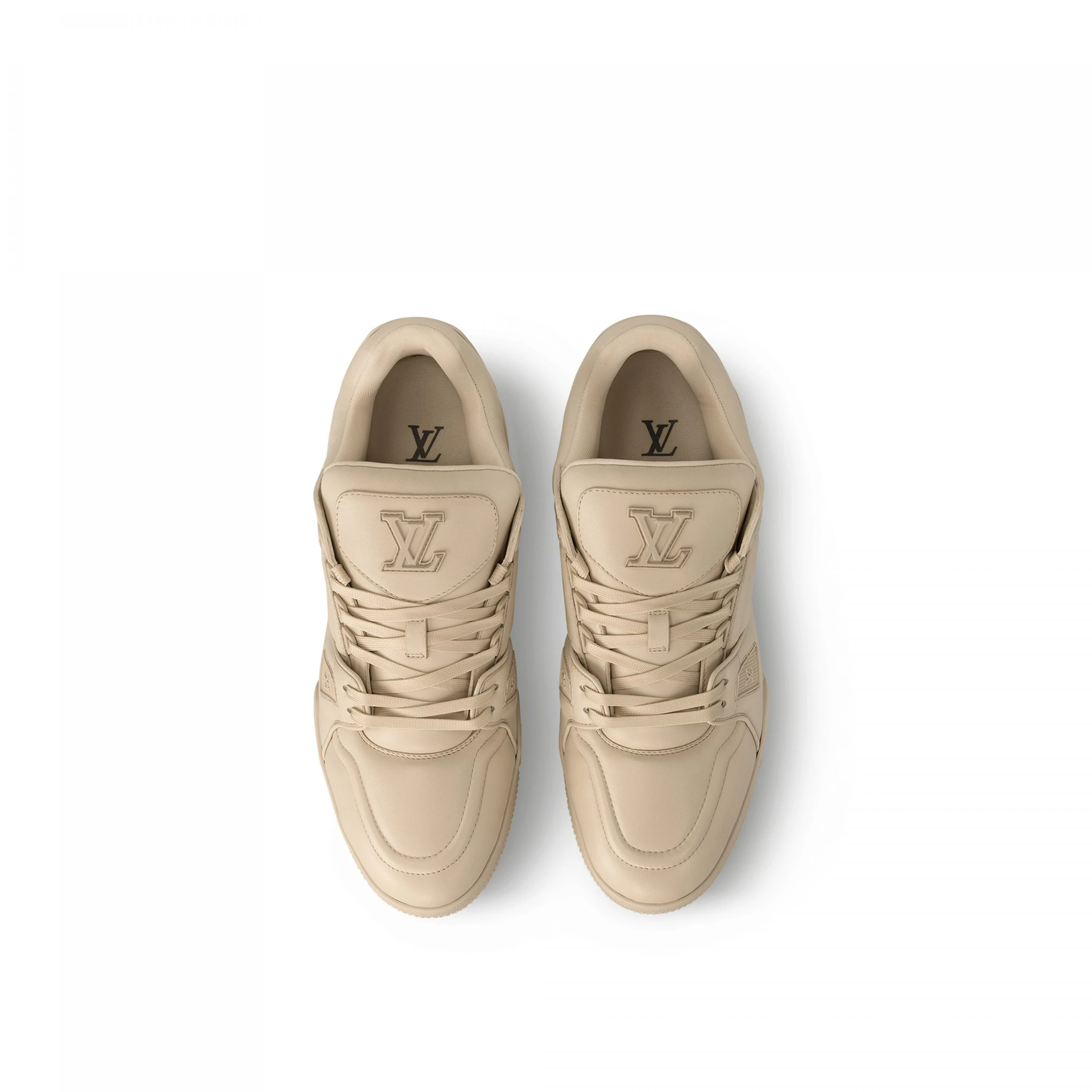 Replica bags lv Louis Vuitton LV Trainer Sneaker Calf leather Beige 1AC5BR