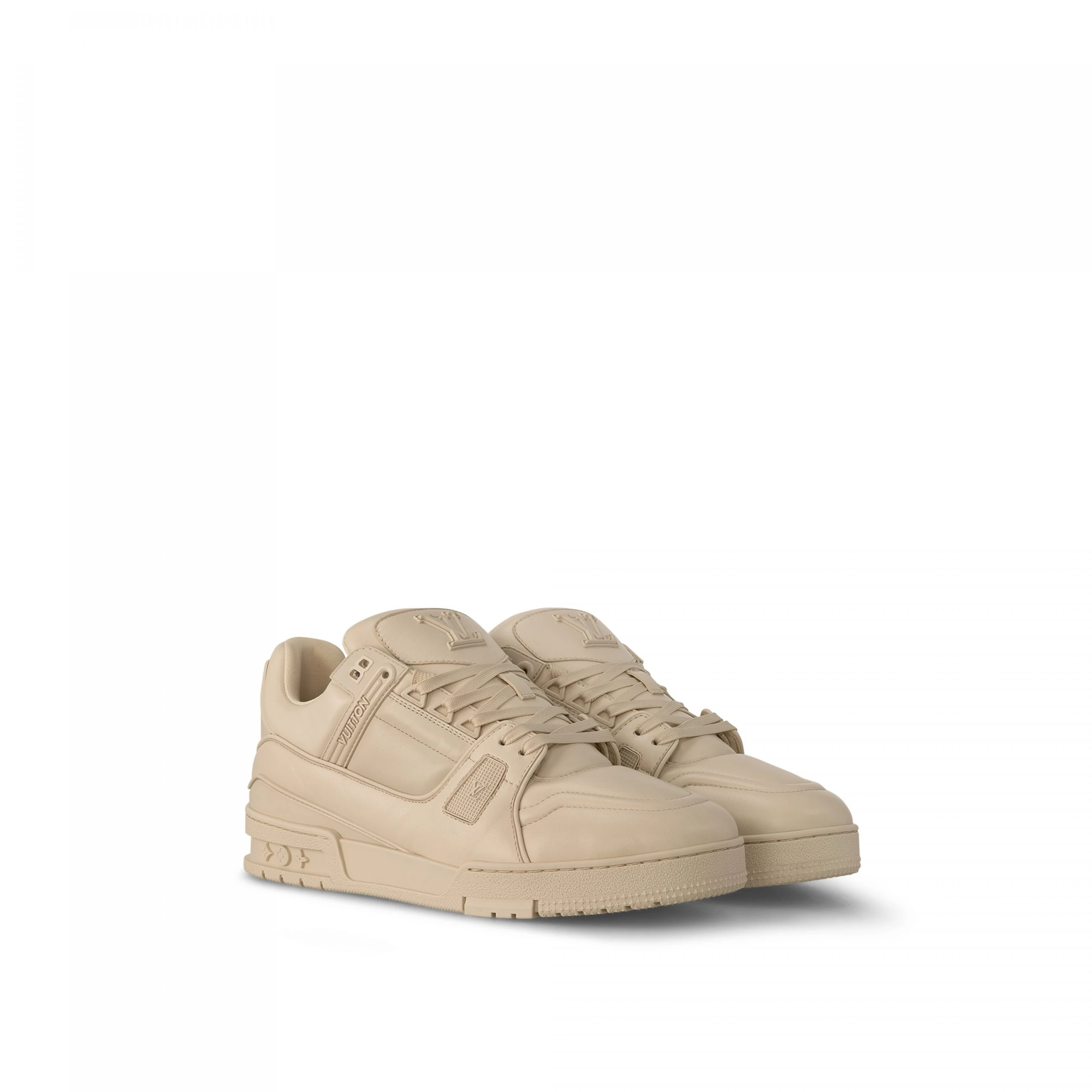 Replica bags lv Louis Vuitton LV Trainer Sneaker Calf leather Beige 1AC5BR