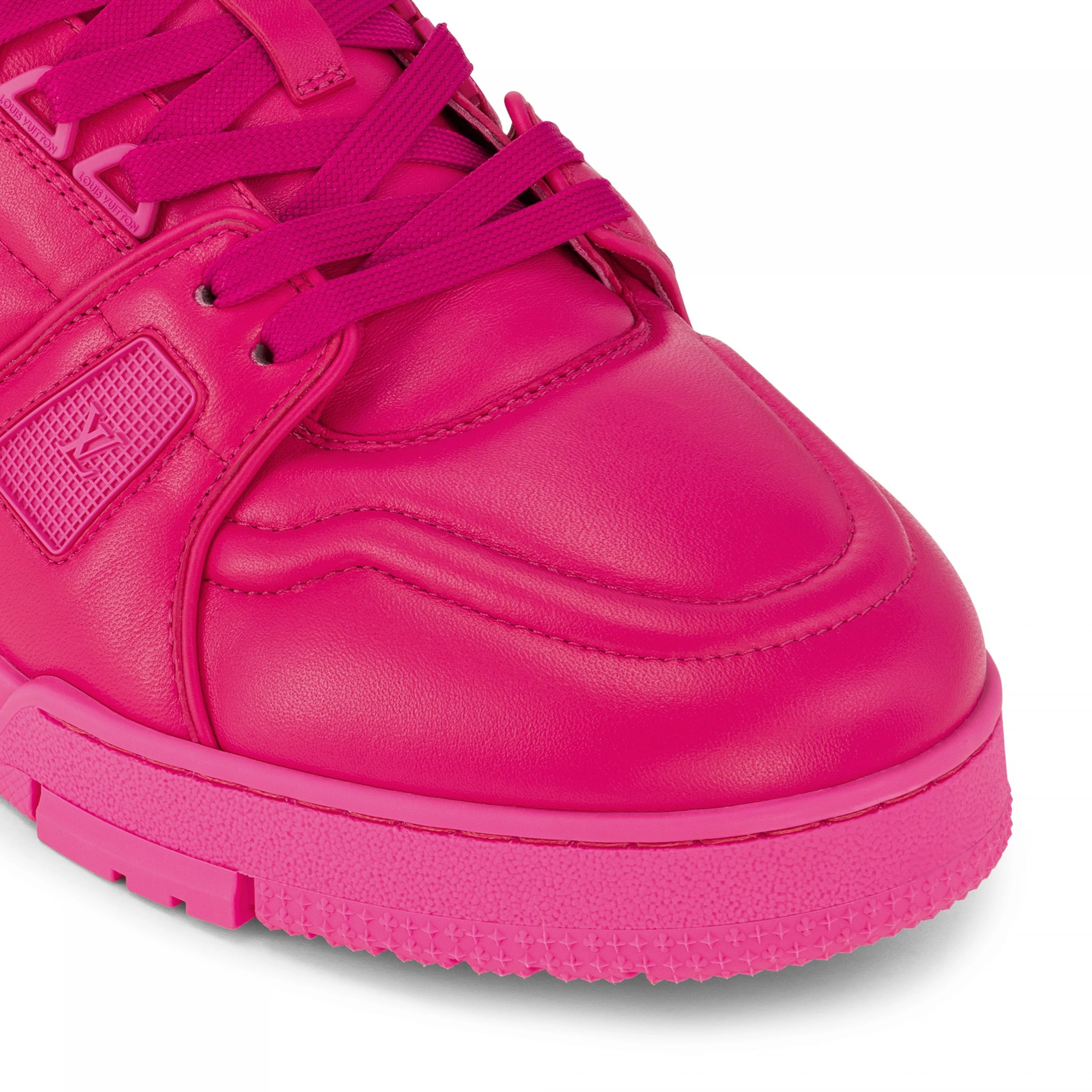 Top lv Louis Vuitton LV Trainer Sneaker Calf leather Fuchsia 1AC5CB
