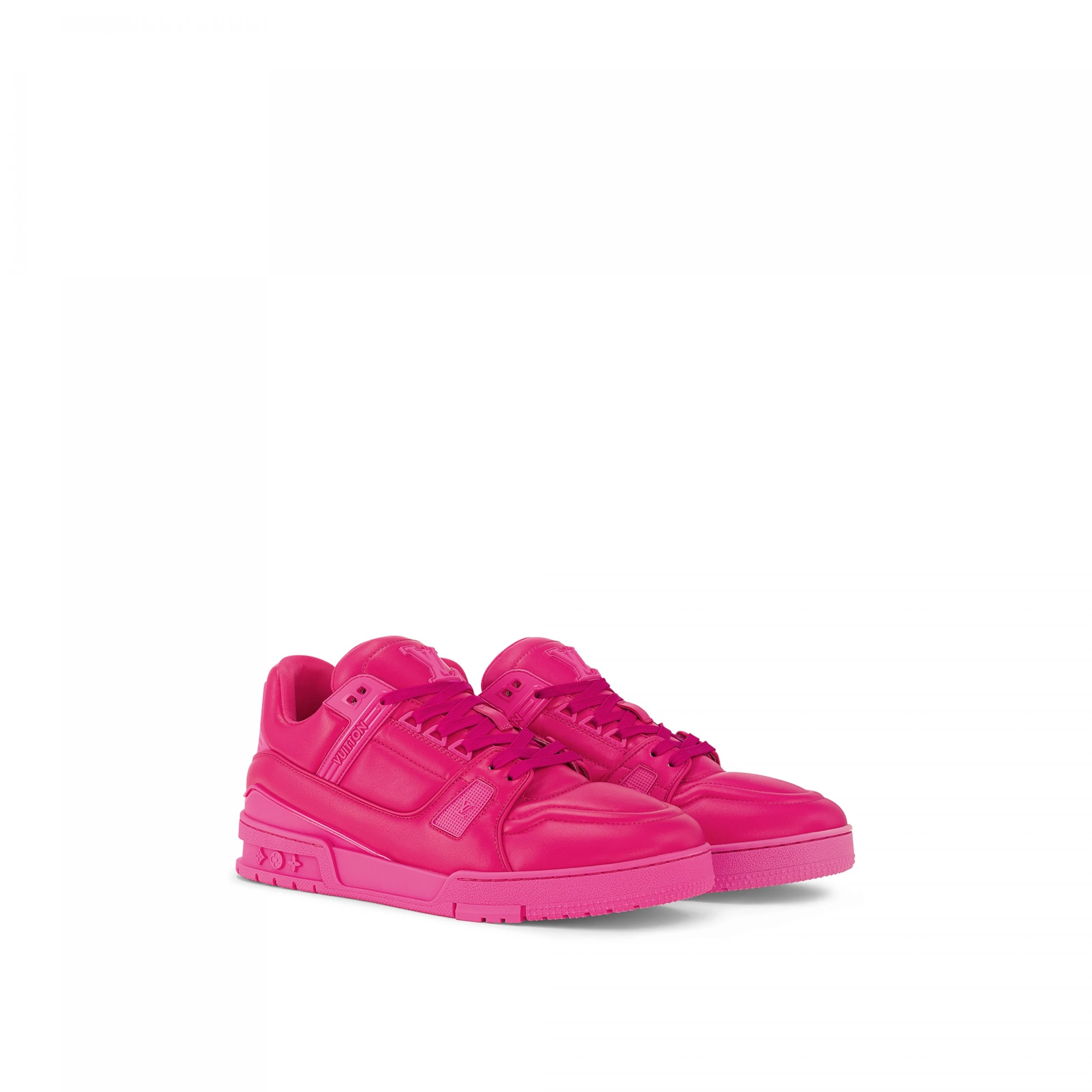 Top lv Louis Vuitton LV Trainer Sneaker Calf leather Fuchsia 1AC5CB
