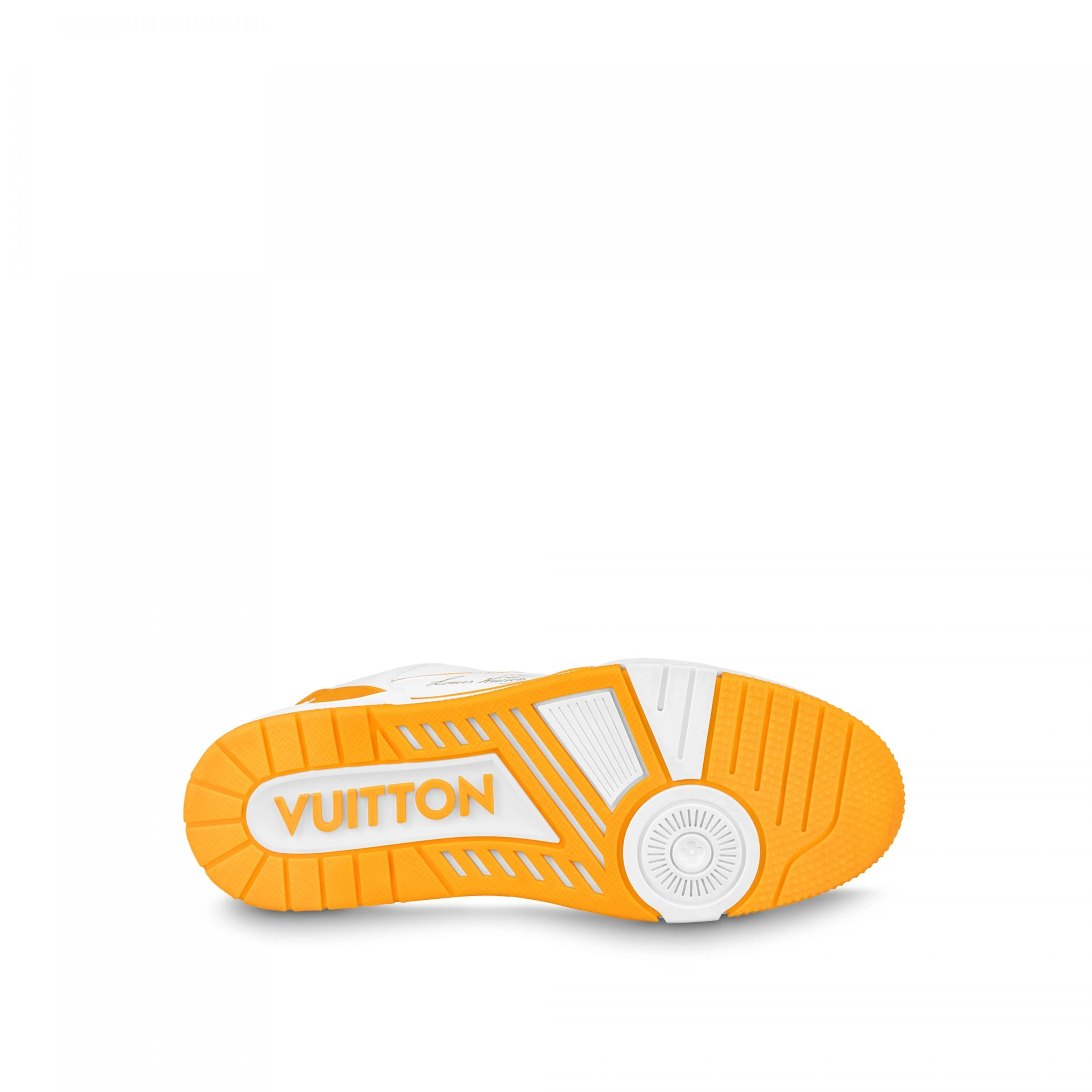 Replica bags lv Louis Vuitton LV Trainer Sneaker Velcro strap Monogram denim Yellow 1A9ZD4