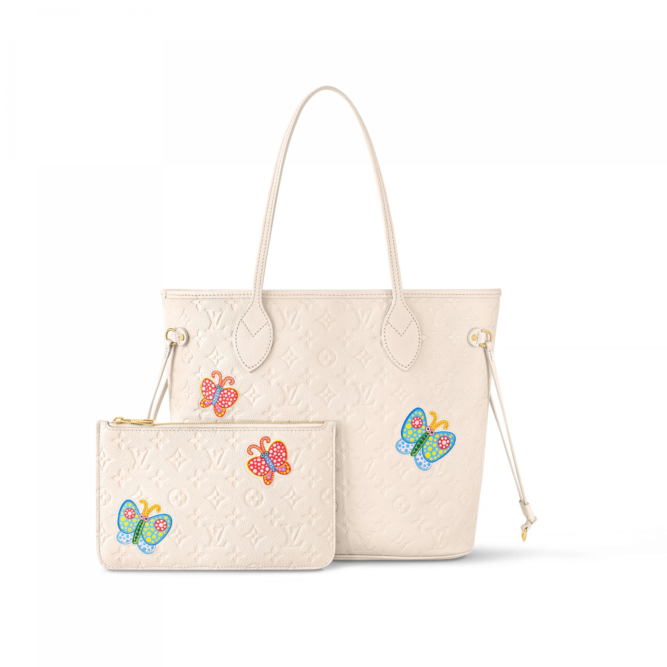 Replica bags lv Louis Vuitton LV x YK Neverfull MM M21733 Quartz