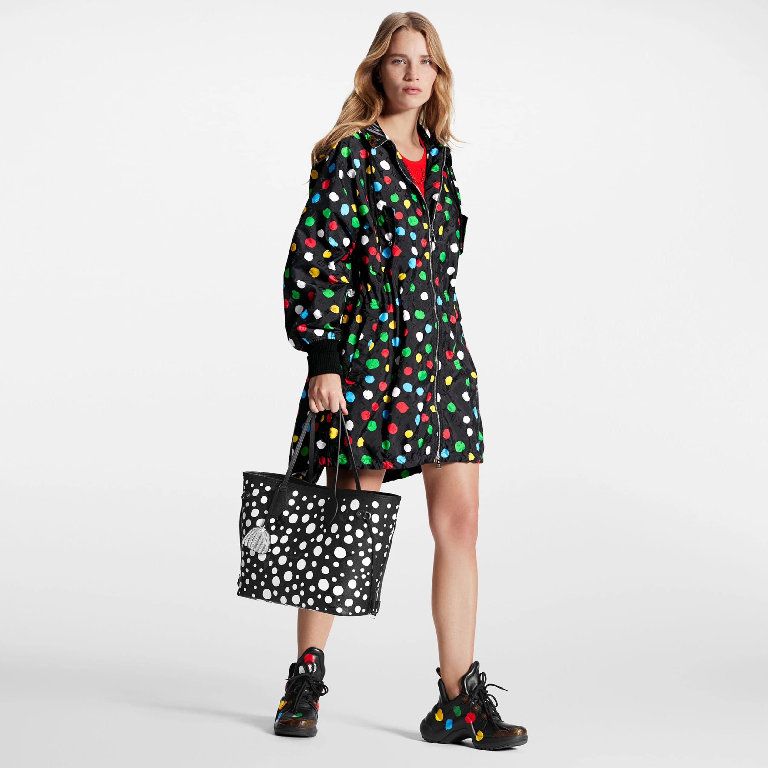 Louis vuitton locations Louis Vuitton LV x YK Neverfull MM M46390 Black white