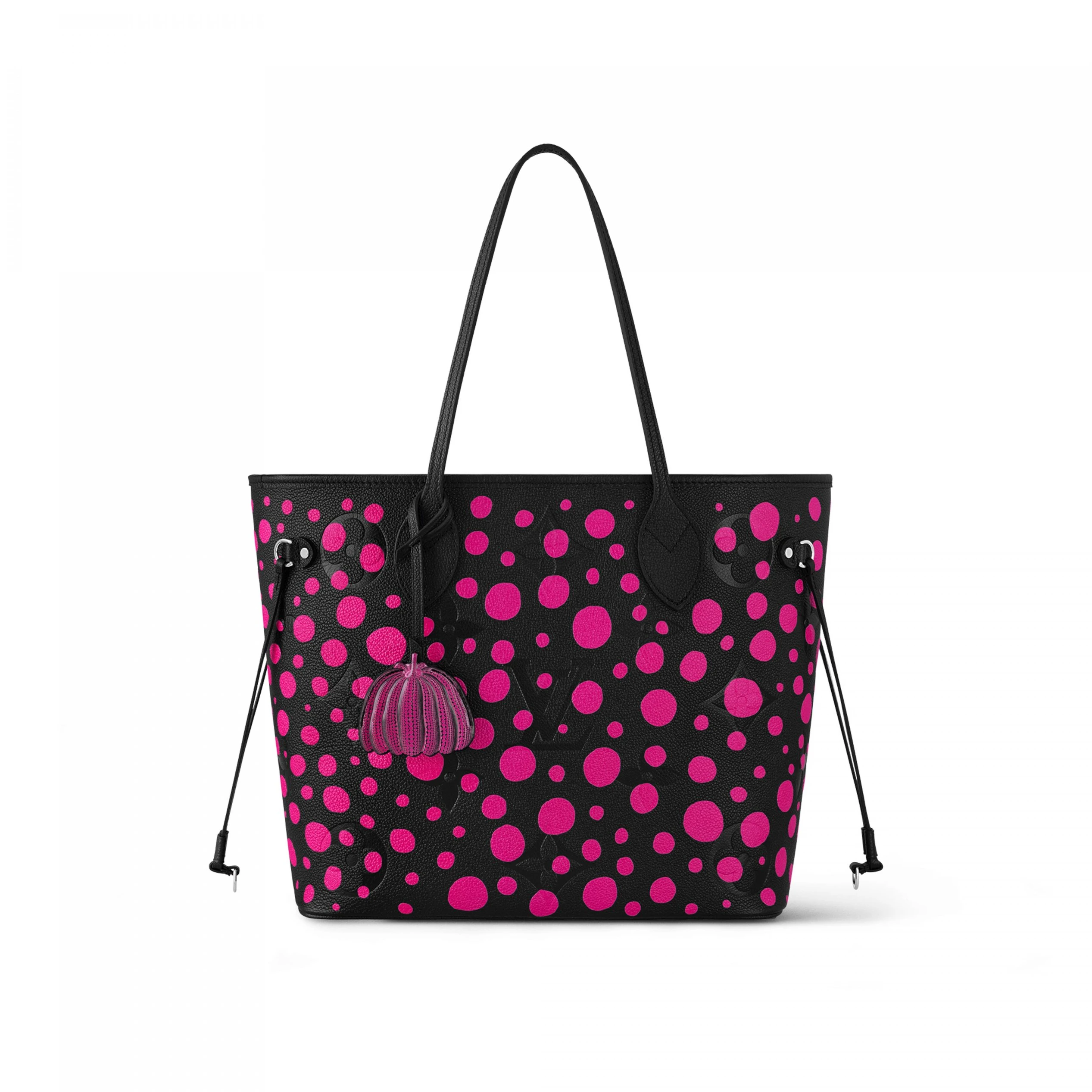 Louis Vuitton LV x YK Neverfull MM M46419 Noir Fuchsia