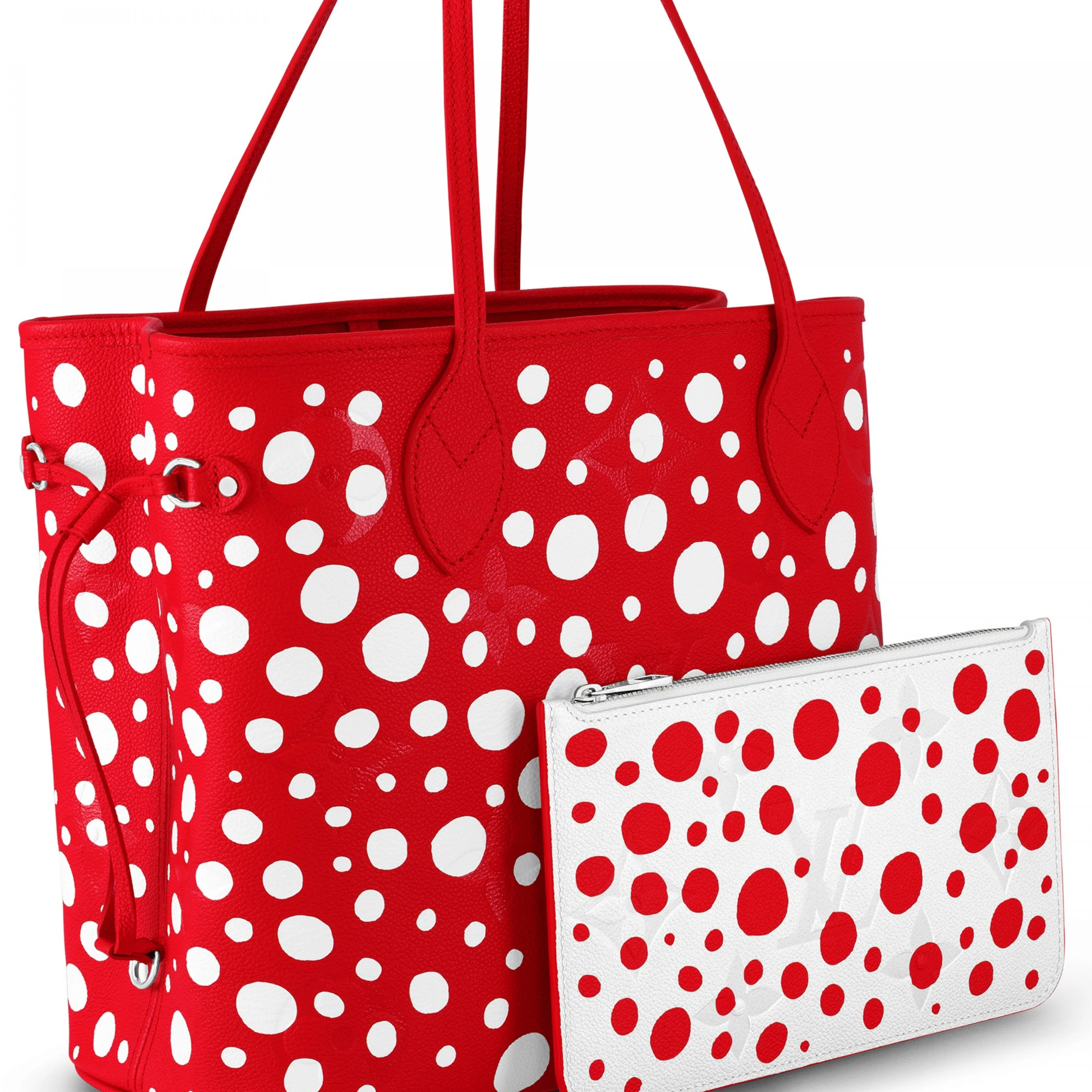 Louis vuitton locations Louis Vuitton LV x YK Neverfull MM M46422 Rouge Blanc