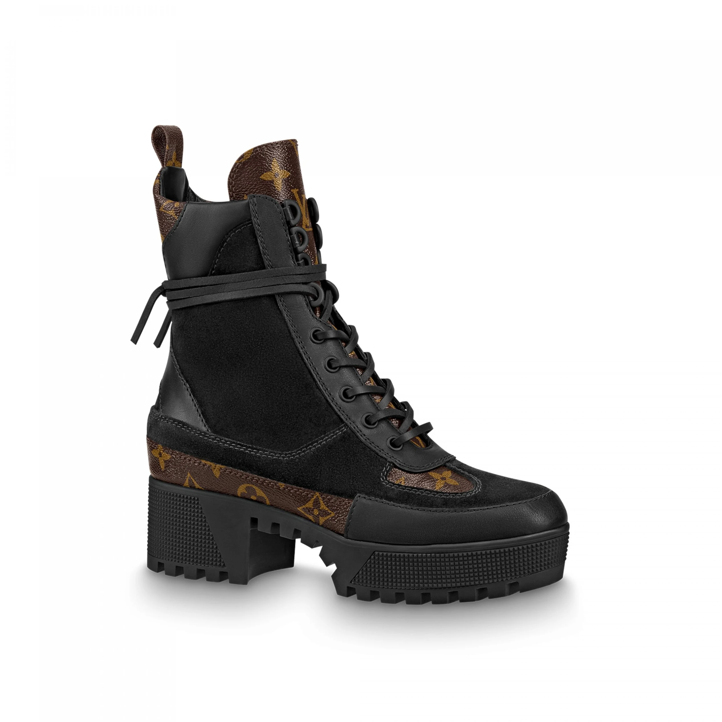 Lv belts replica Louis Vuitton Laureate Platform Desert Boot Black 1A4XXZ