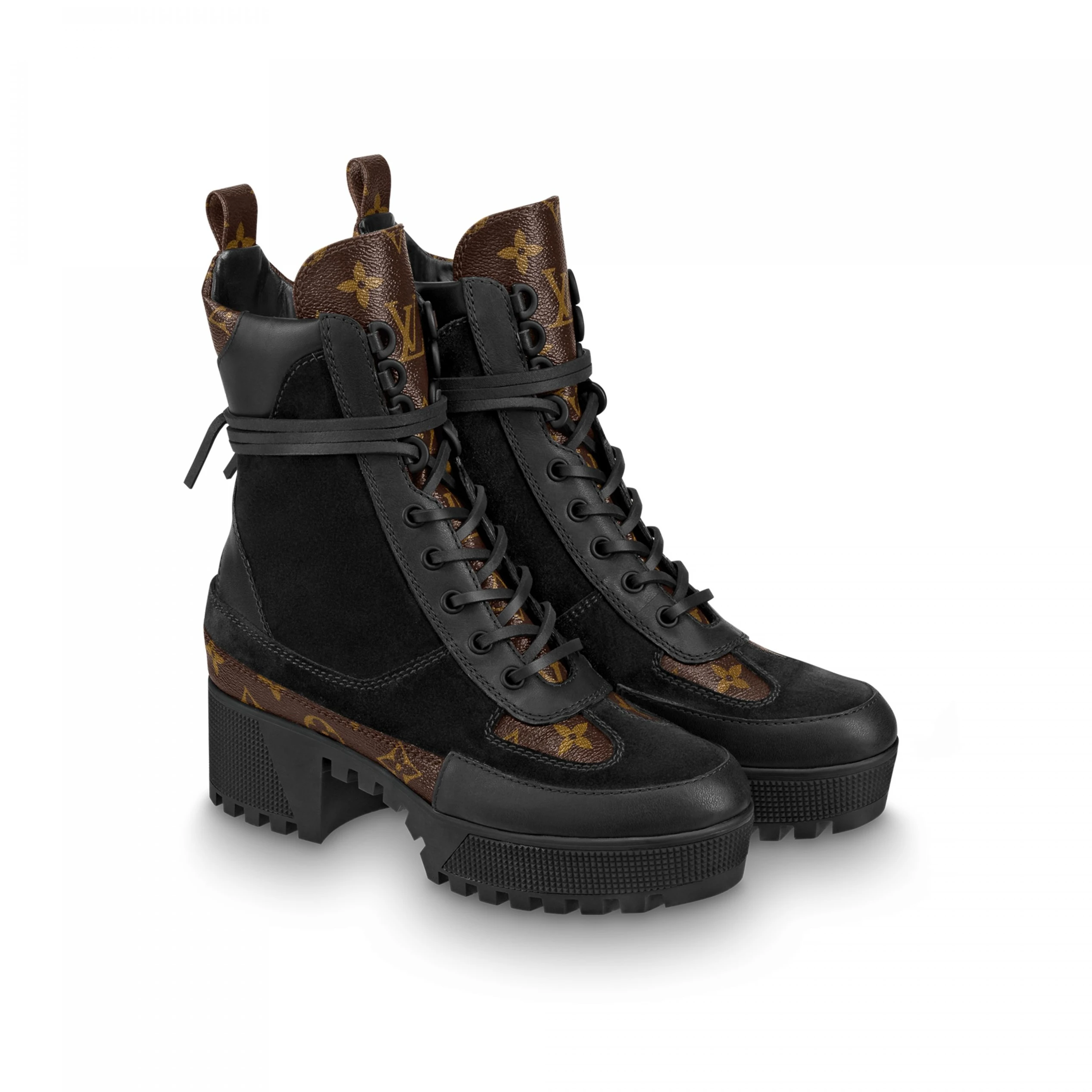 Lv belts replica Louis Vuitton Laureate Platform Desert Boot Black 1A4XXZ