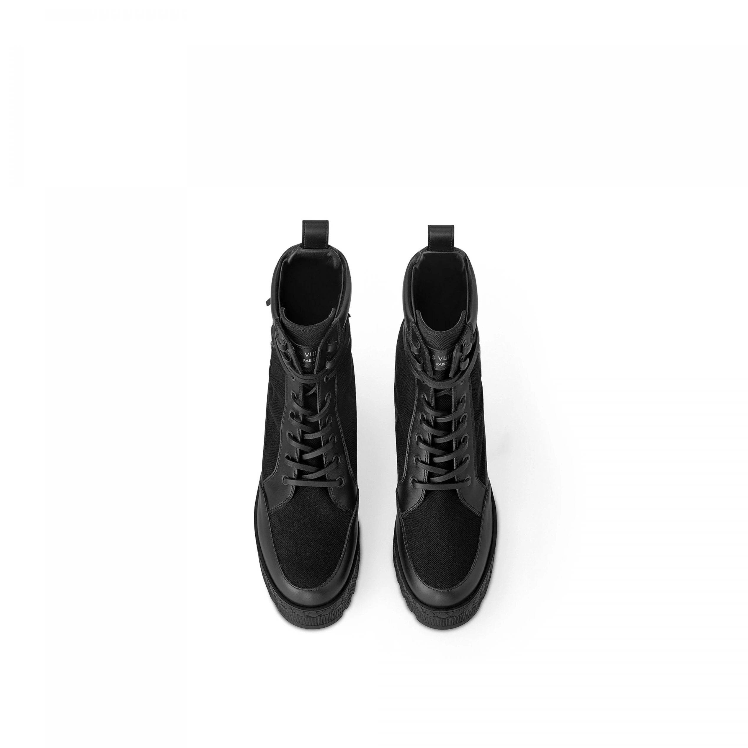 Top lv Louis Vuitton Laureate Platform Desert Boot Black 1AC7RU