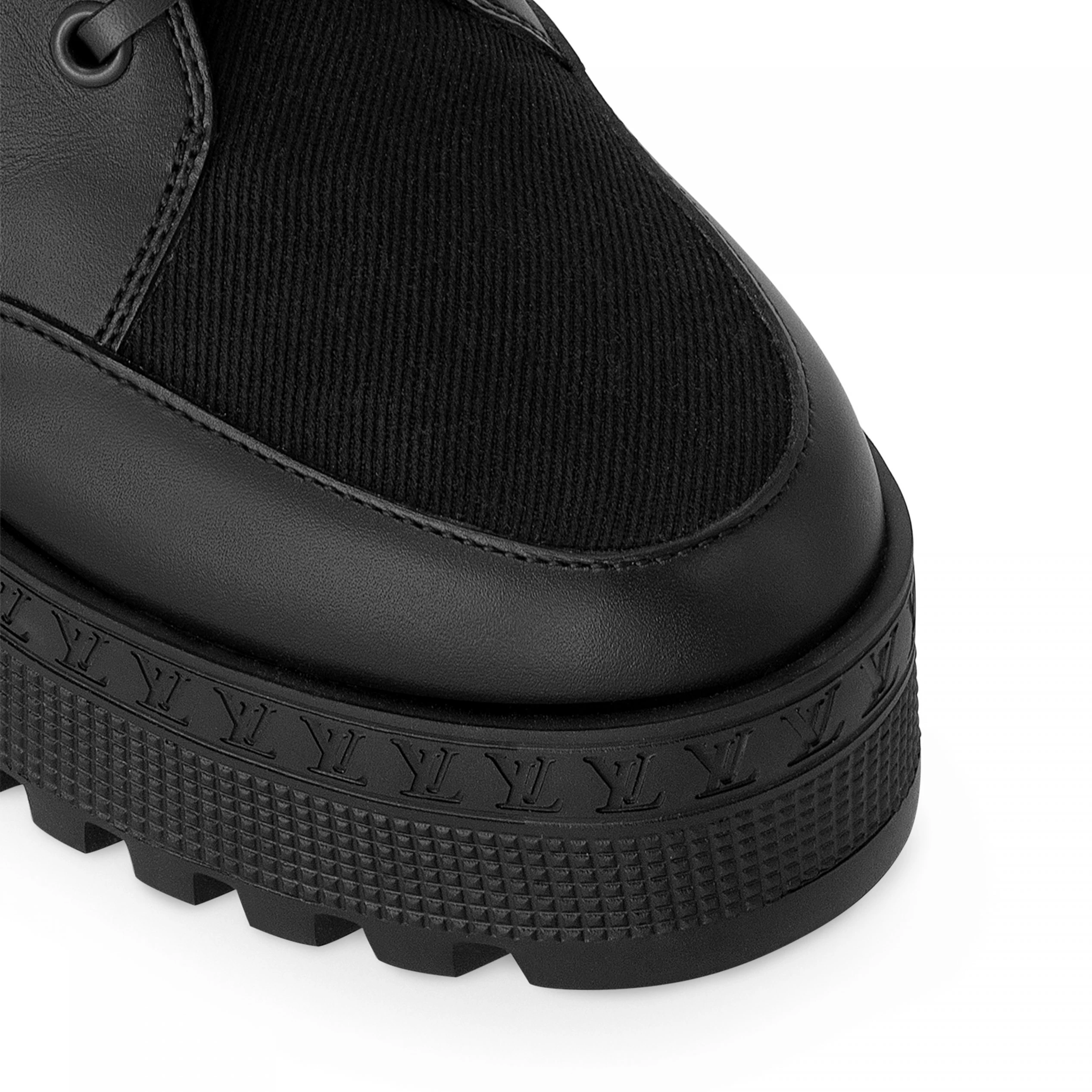 Top lv Louis Vuitton Laureate Platform Desert Boot Black 1AC7RU