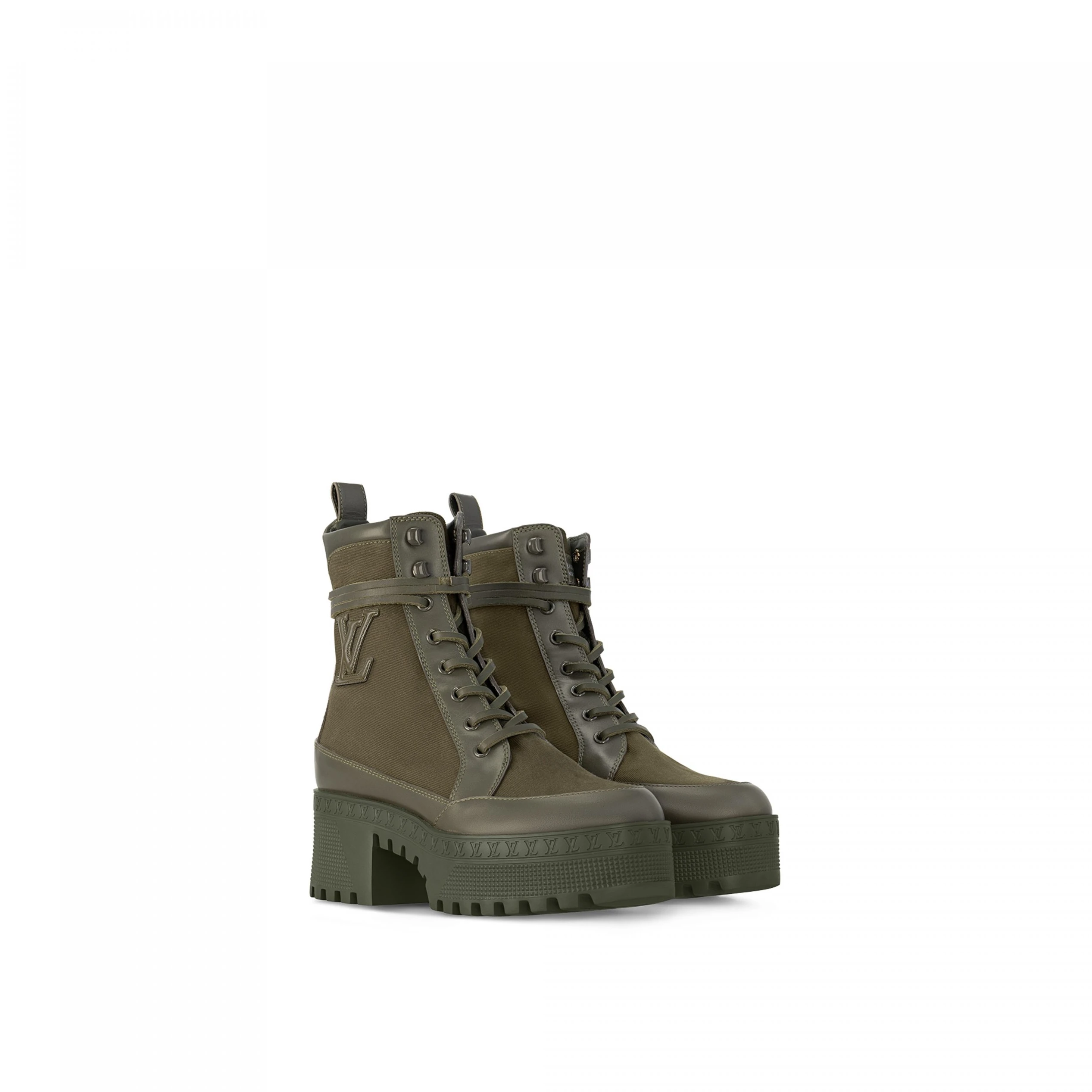 Replica bags lv Louis Vuitton Laureate Platform Desert Boot Khaki Green 1AC7S9