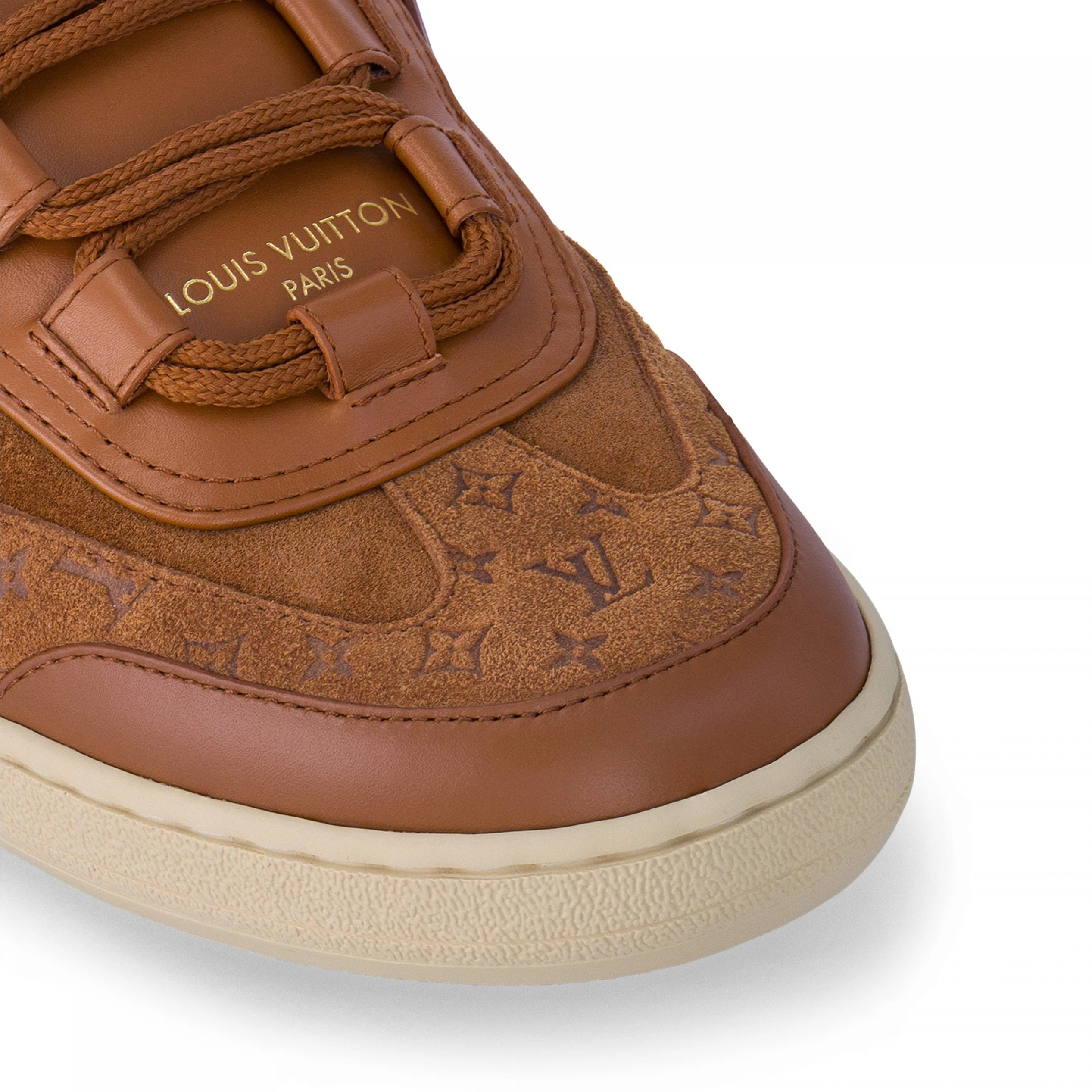 Replica bags Louis Vuitton Lous Open Back Sneaker Cognac Brown 1ACADB