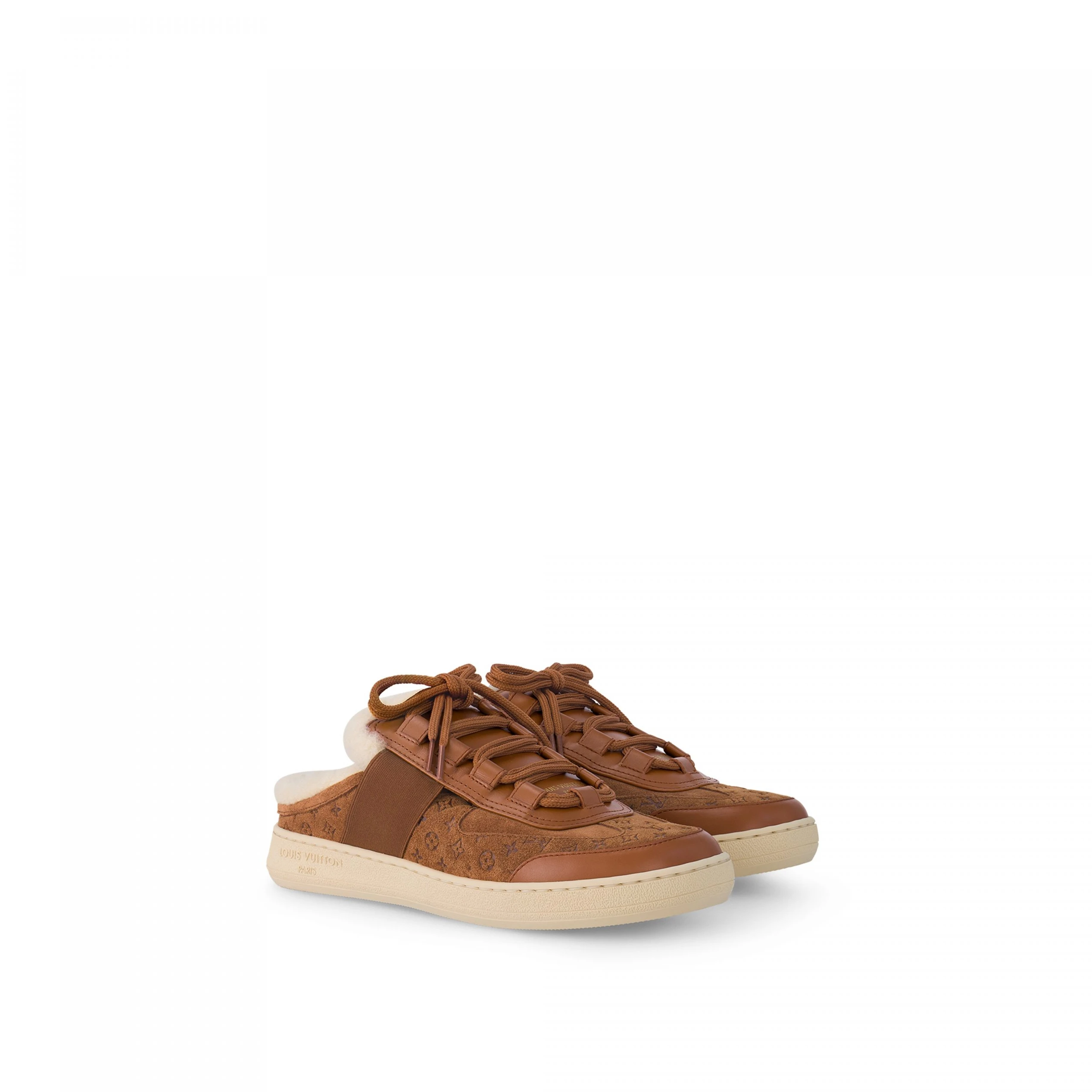 Replica bags Louis Vuitton Lous Open Back Sneaker Cognac Brown 1ACADB