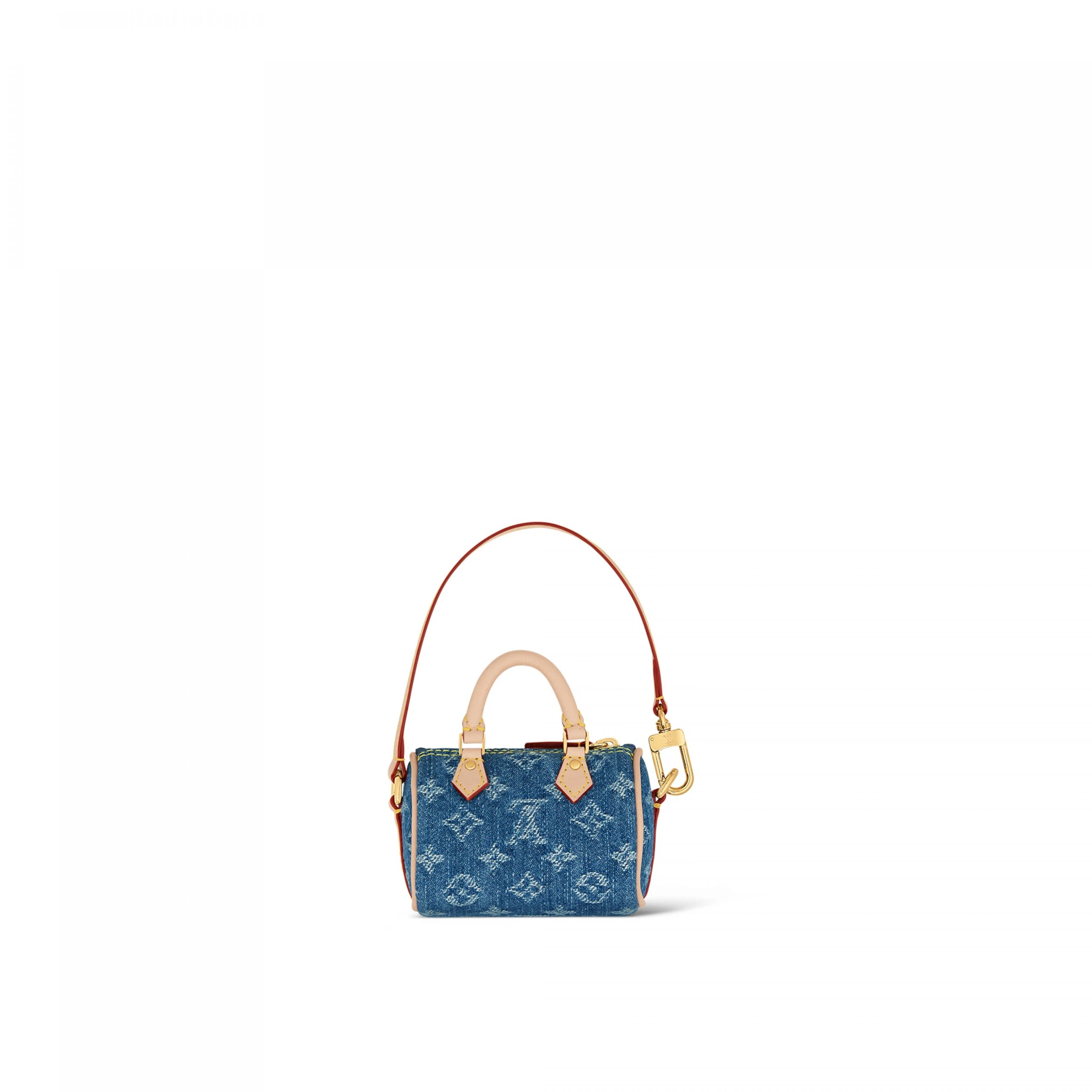 Replica bag Louis Vuitton M01701 Micro Speedy Bag Charm Denim Blue