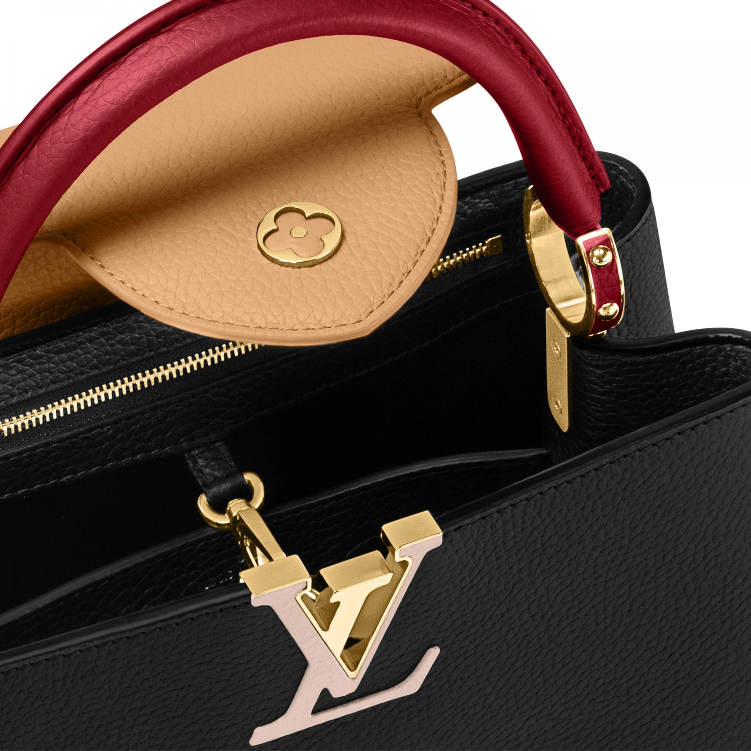 Replica bags lv Louis Vuitton M20704 Capucines MM Noir Rubis