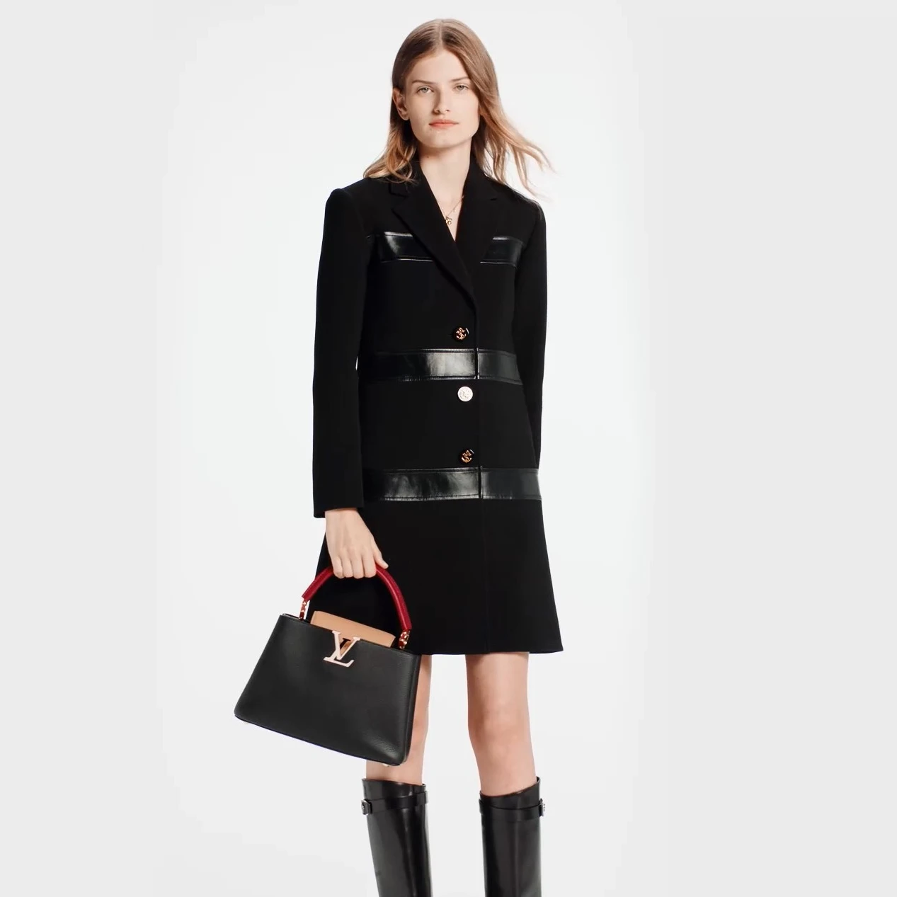 Replica bags lv Louis Vuitton M20704 Capucines MM Noir Rubis