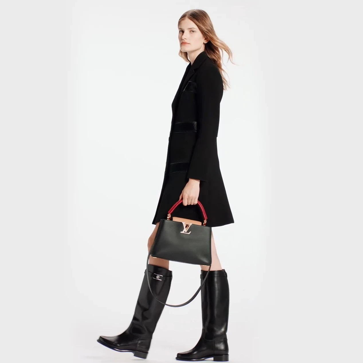 Replica bags lv Louis Vuitton M20704 Capucines MM Noir Rubis