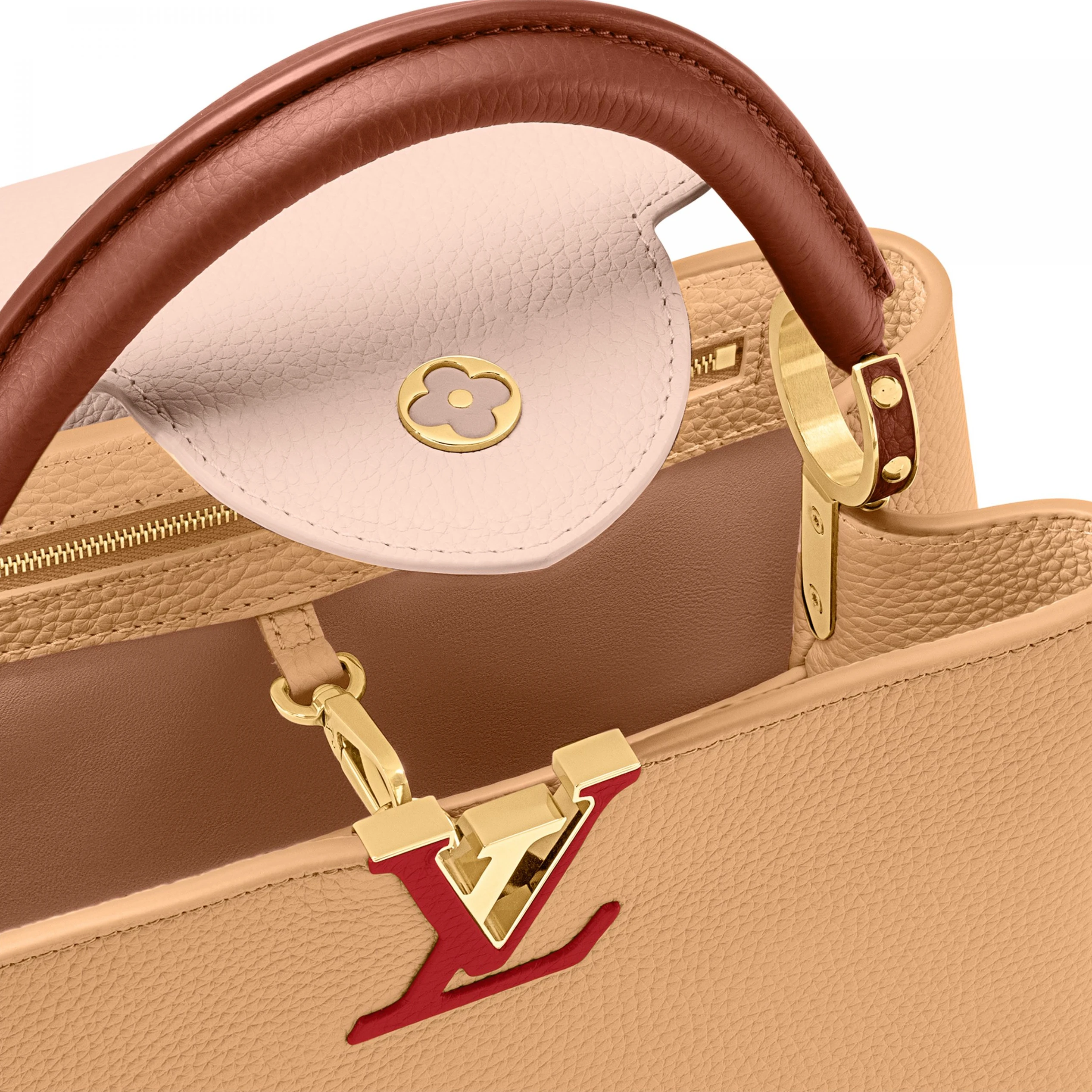 Top lv Louis Vuitton M20784 Capucines MM Arizona Wood