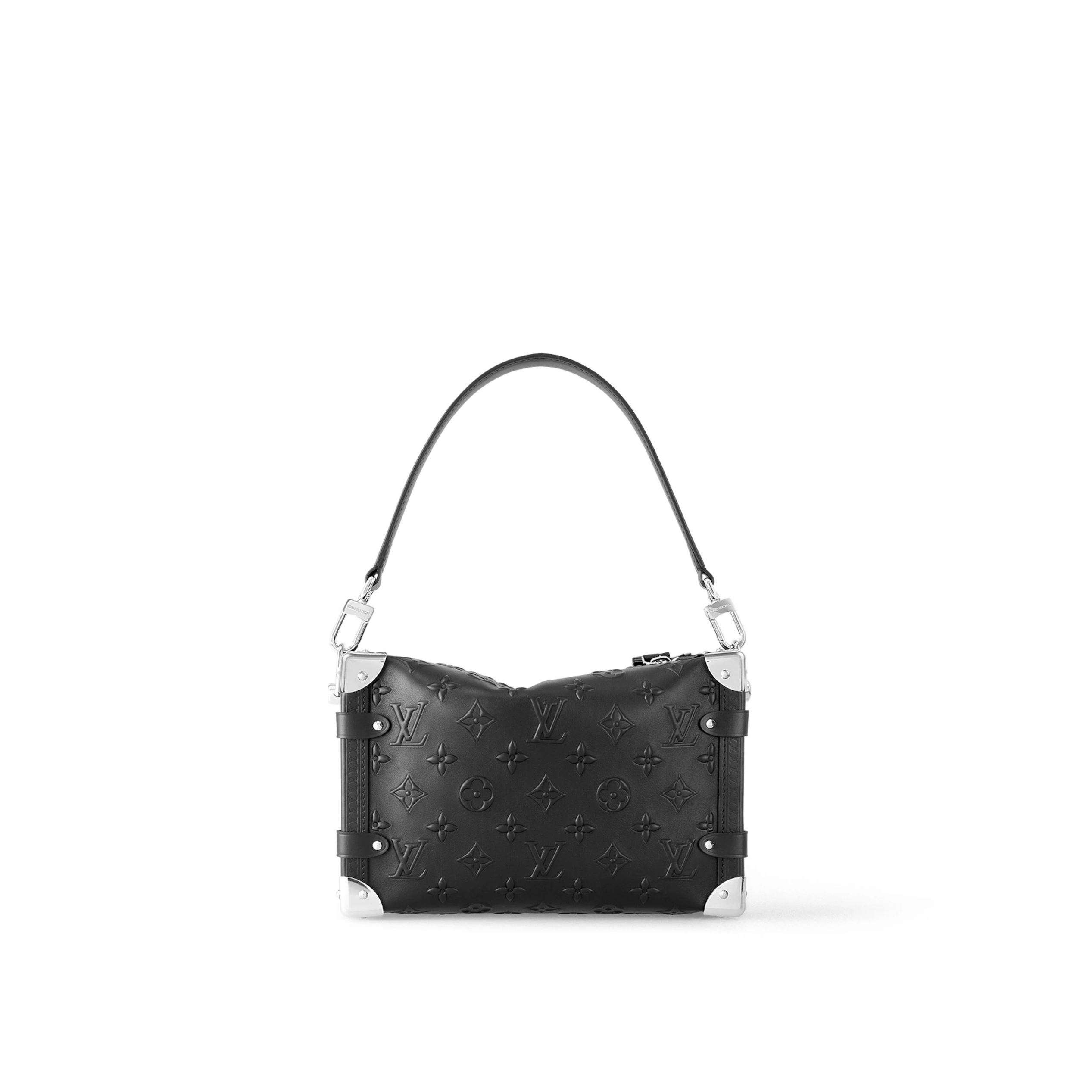 Top lv Louis Vuitton M21709 Side Trunk MM Black Fashion Leather
