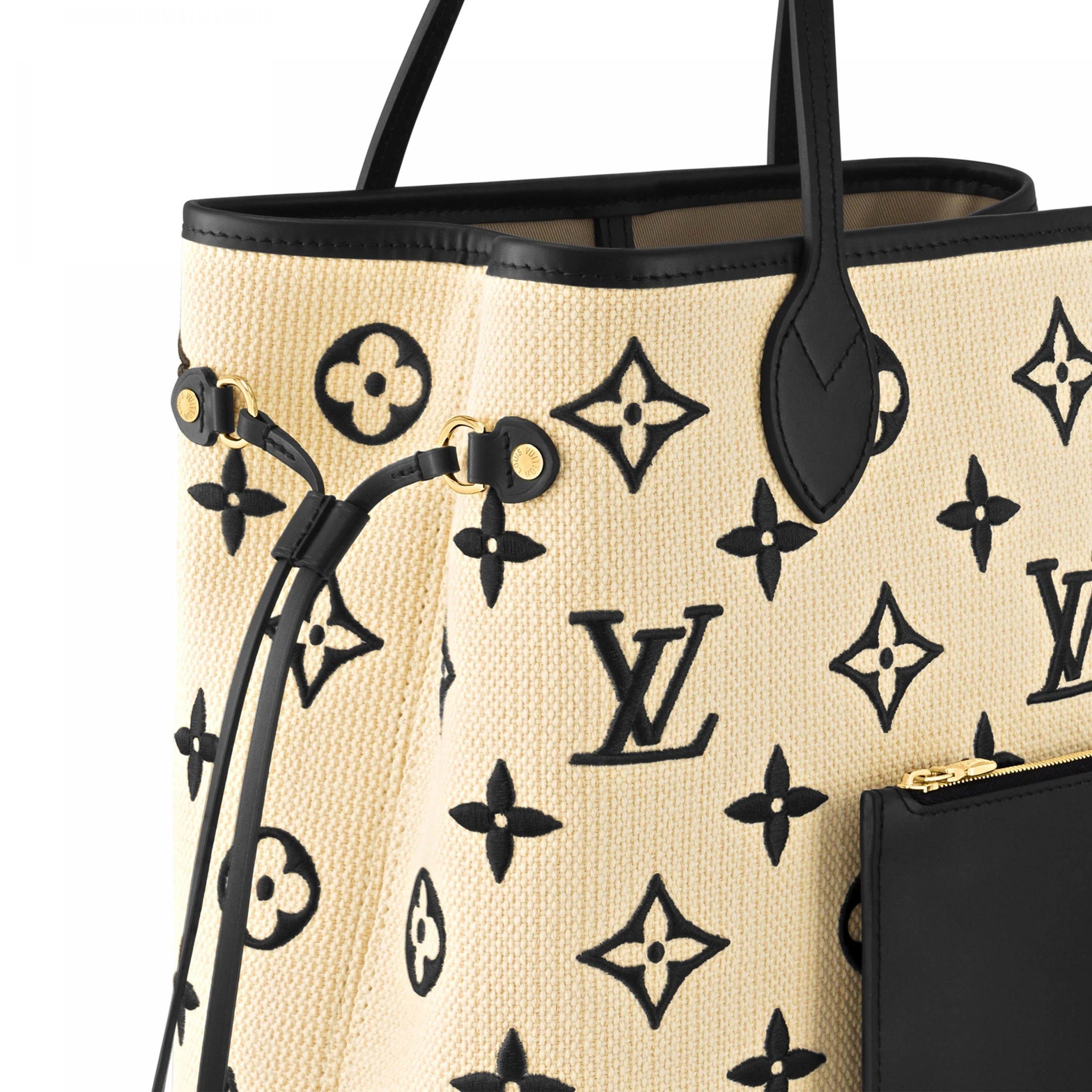 Lv belts replica Louis Vuitton M22838 Neverfull MM Lotus cotton Black Beige