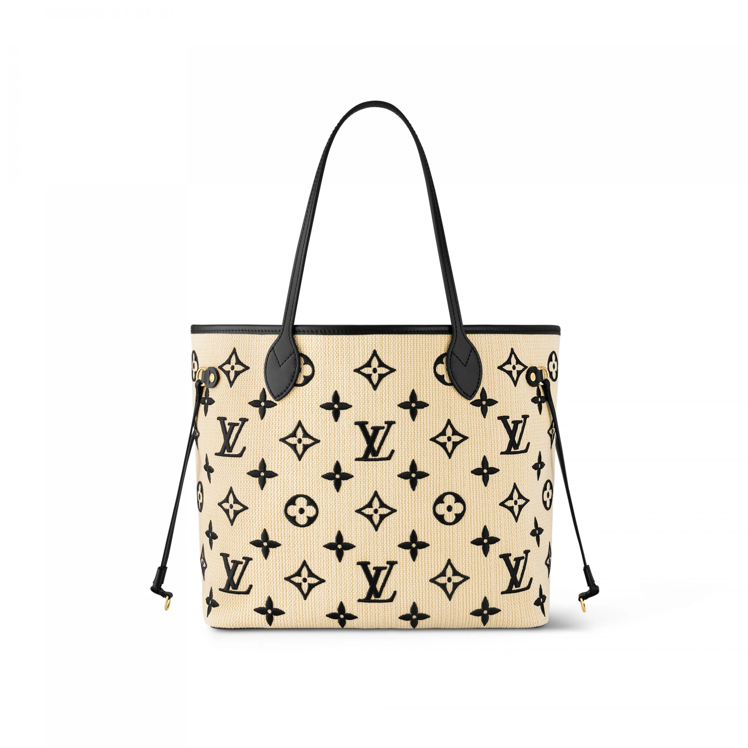 Louis Vuitton M22838 Neverfull MM Lotus cotton Black Beige
