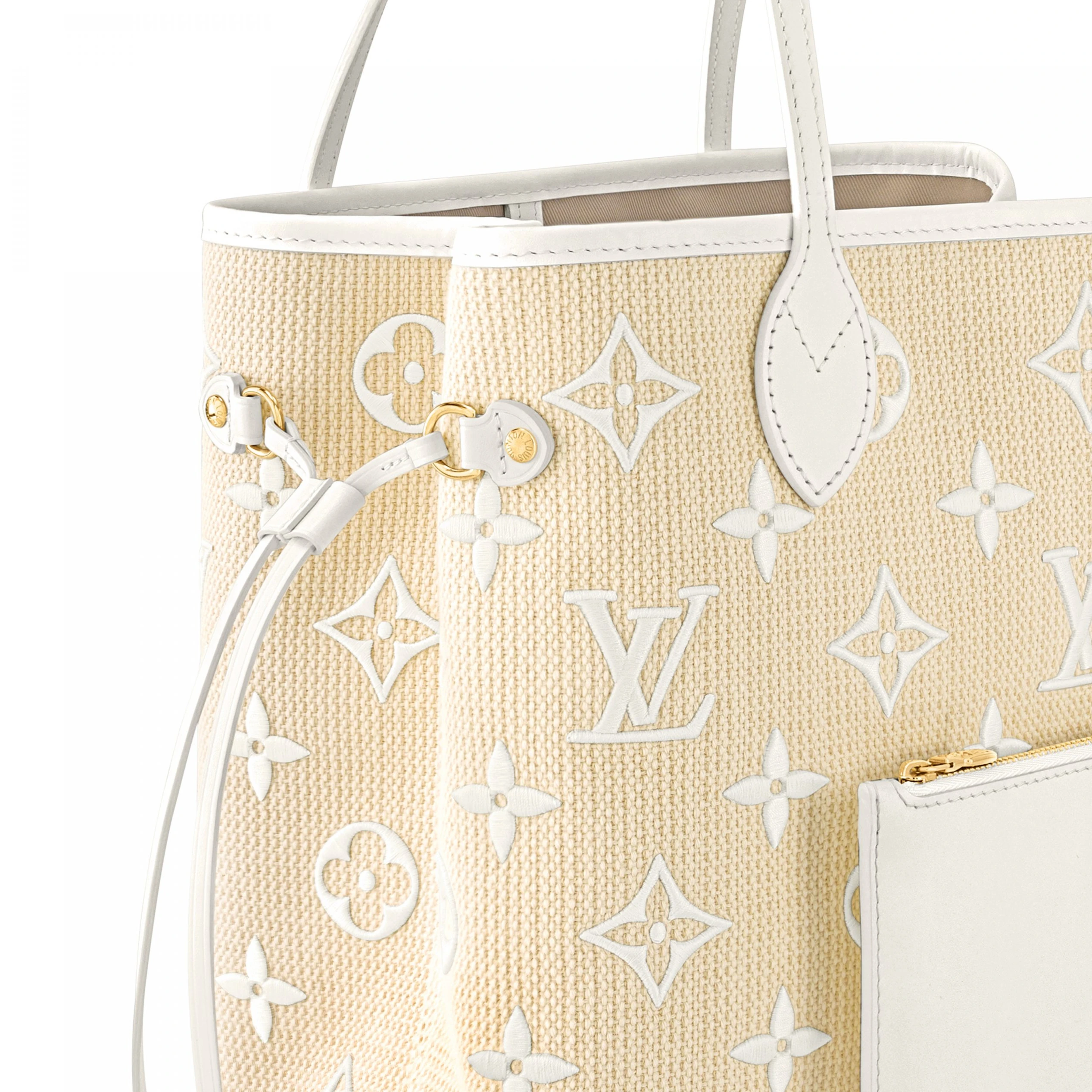 Mythick ru Louis Vuitton M22839 Neverfull MM Lotus Cotton White Beige