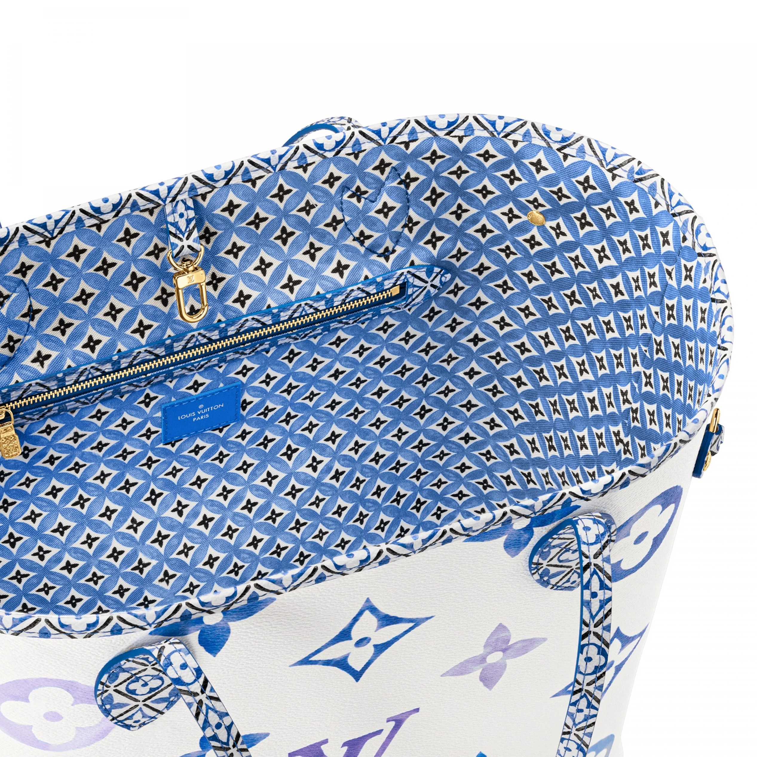 Louis vuitton locations Louis Vuitton M22979 Neverfull MM Blue Monogram