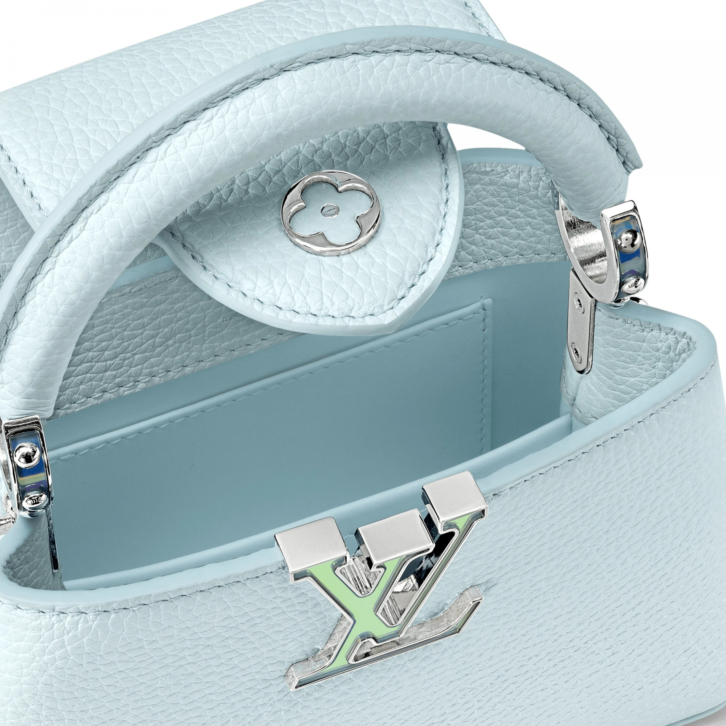 Top lv Louis Vuitton M23289 LV SKI Capucines Mini Blue Glacier