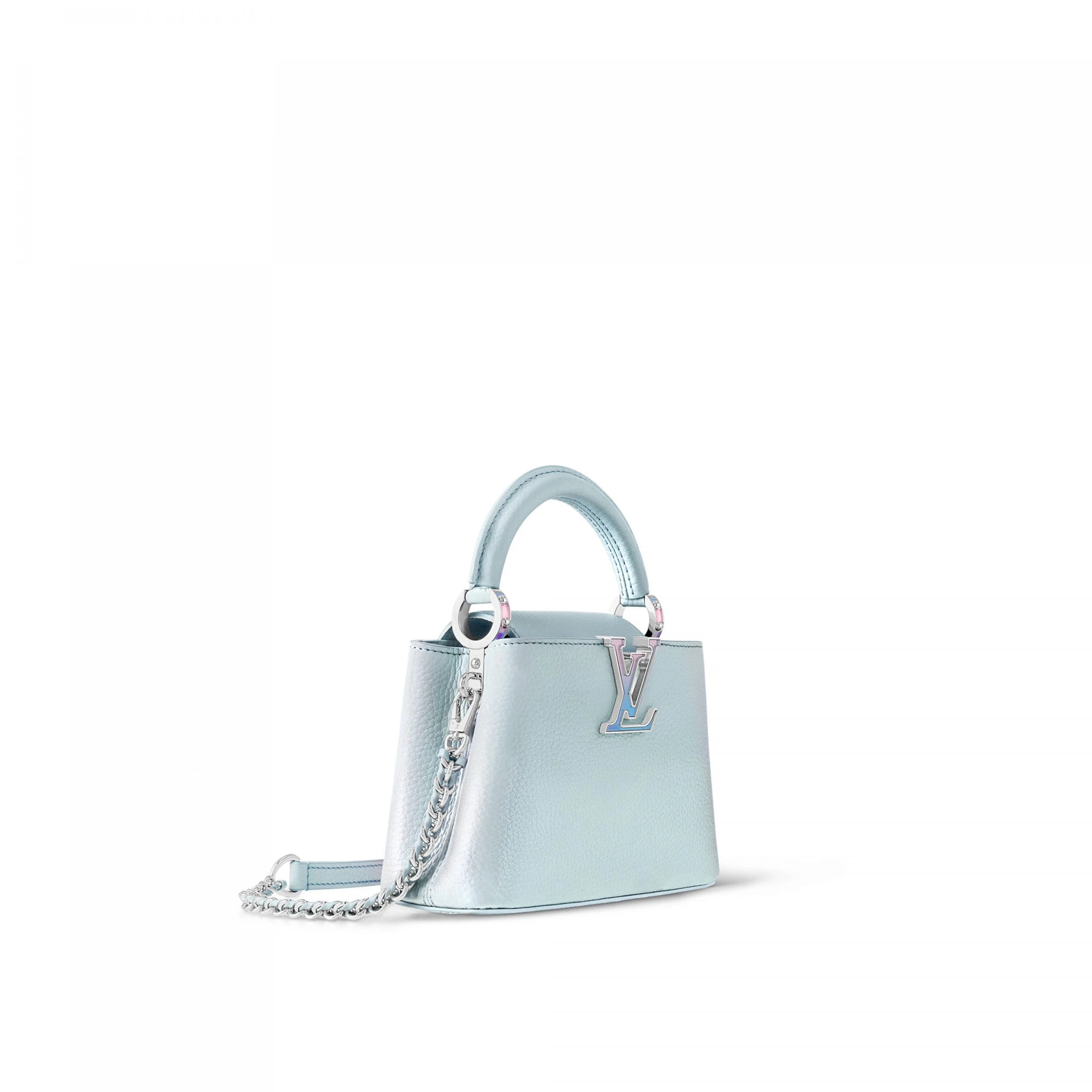 Top lv Louis Vuitton M23289 LV SKI Capucines Mini Blue Glacier