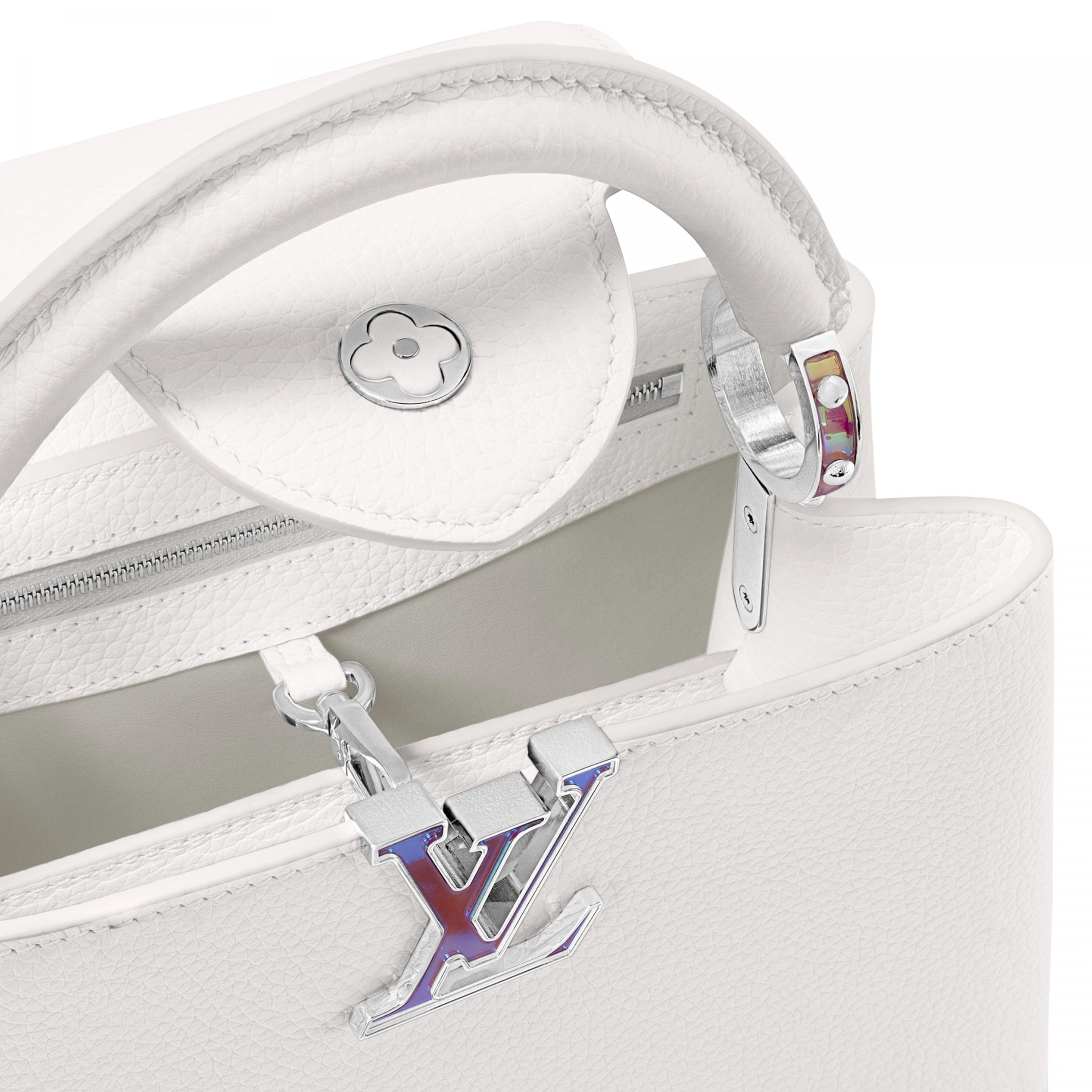 Top lv Louis Vuitton M23307 LV SKI Capucines BB Snow White
