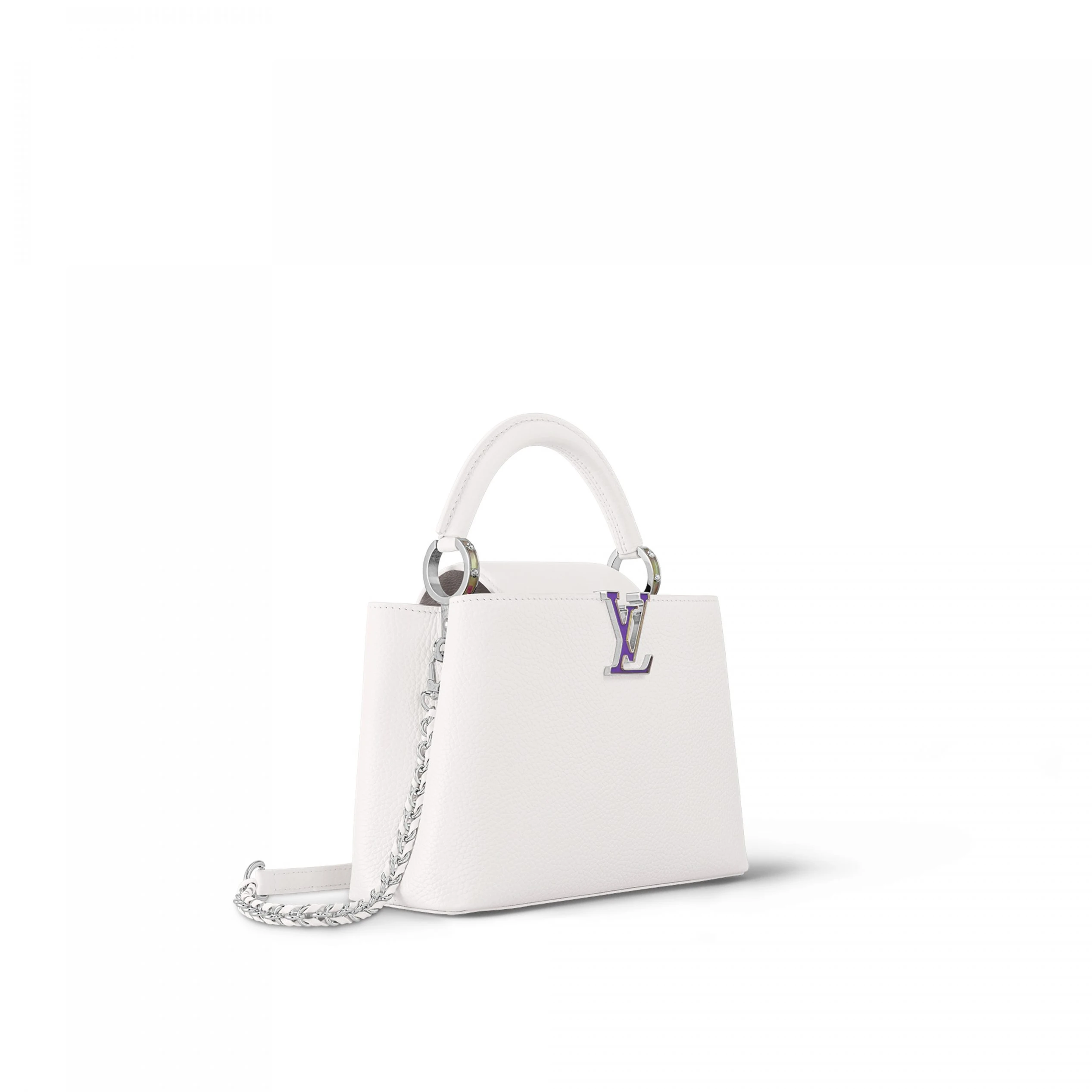 Top lv Louis Vuitton M23307 LV SKI Capucines BB Snow White