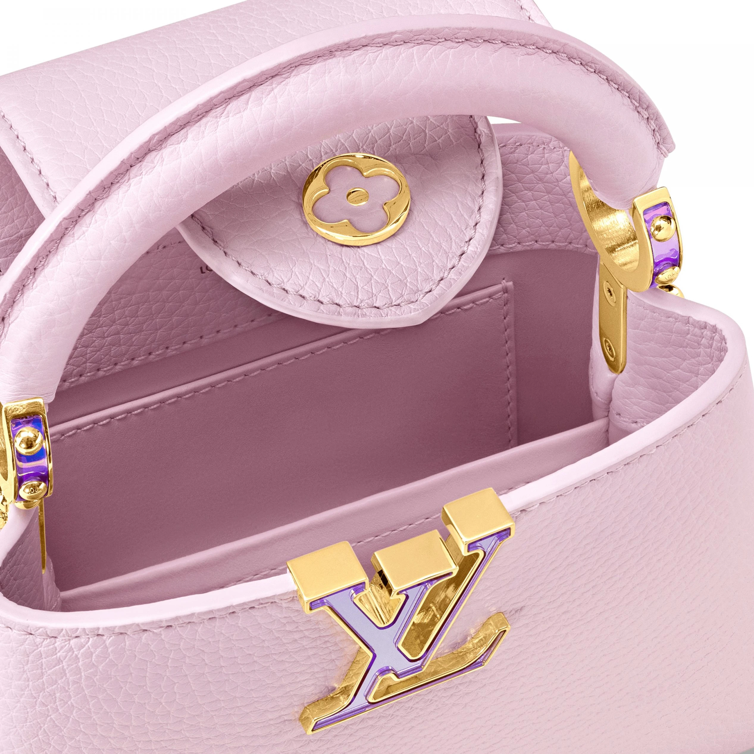 Replica bag Louis Vuitton M23326 LV SKI Capucines Mini Pearly Lilac