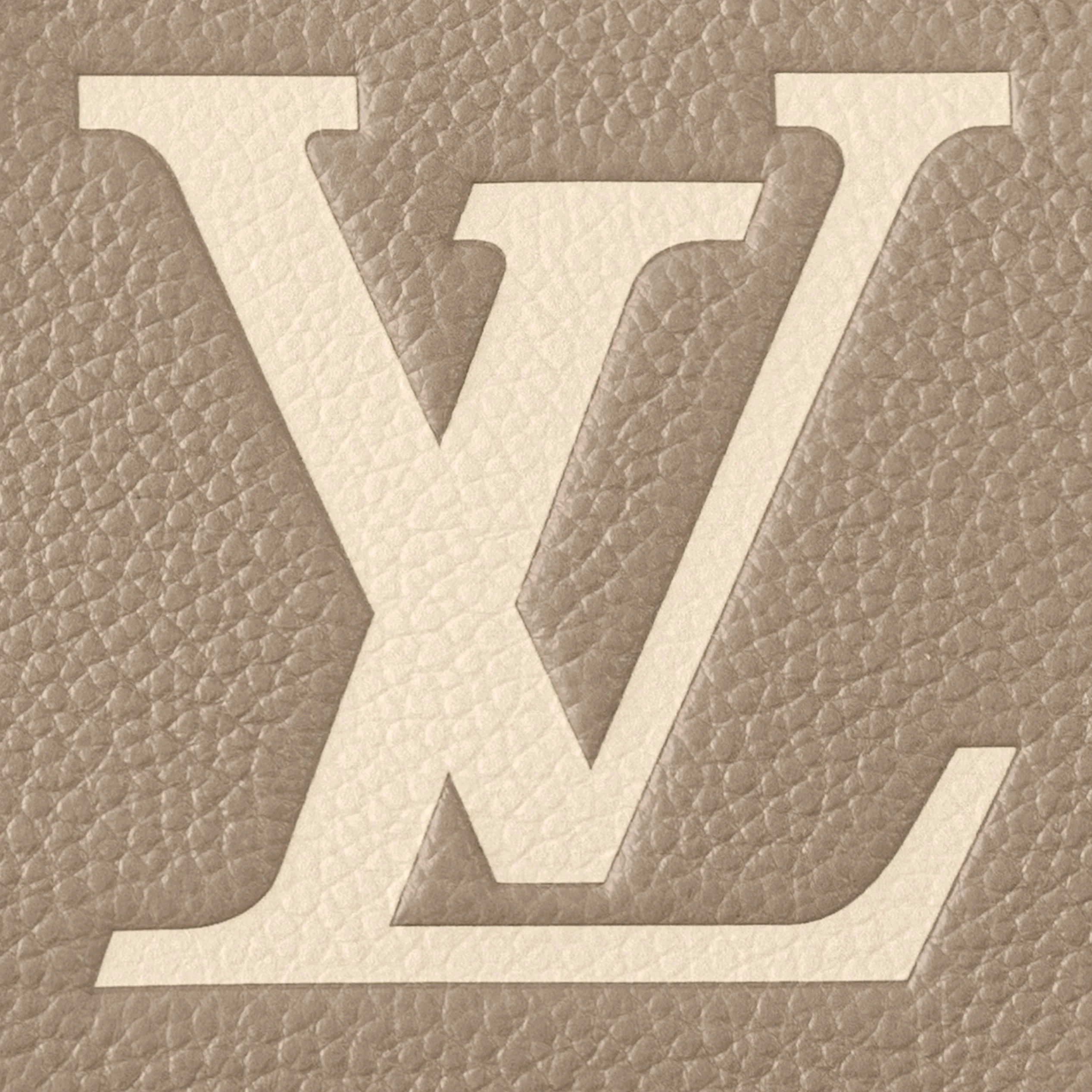 Top lv Louis Vuitton M23641 OnTheGo East West Dove Cream Bicolor Monogram Empreinte Leather