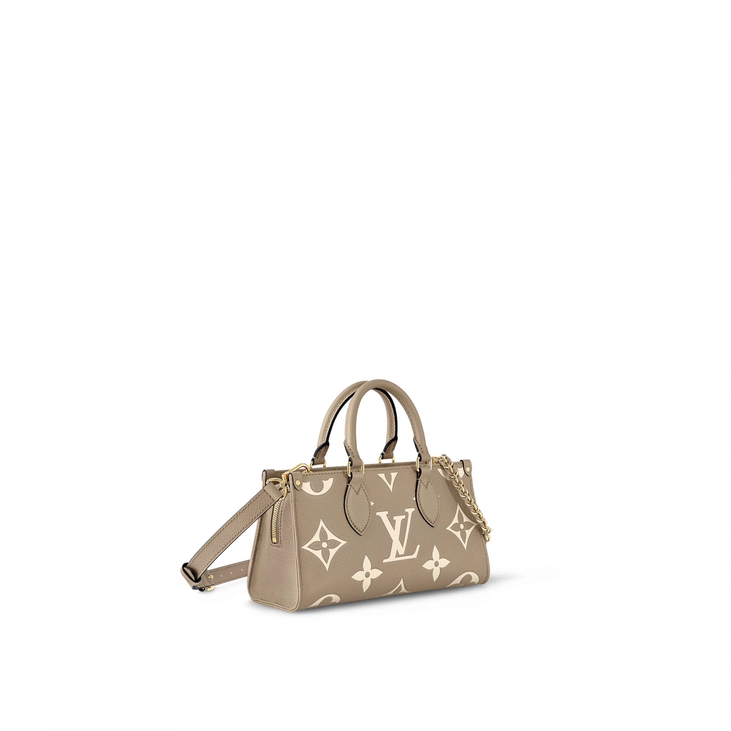 Top lv Louis Vuitton M23641 OnTheGo East West Dove Cream Bicolor Monogram Empreinte Leather
