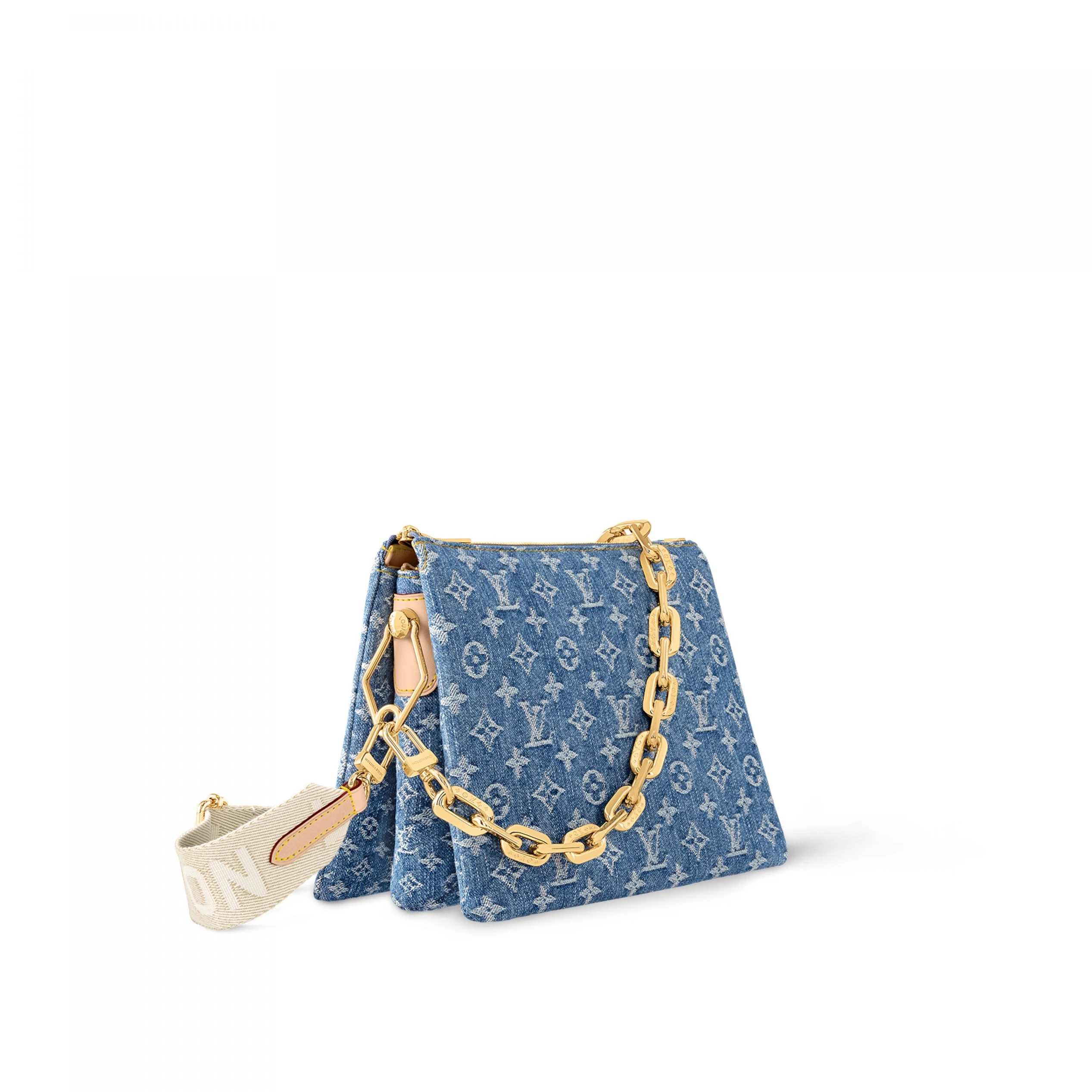 Lv belts replica Louis Vuitton M24564 Coussin PM Denim Blue