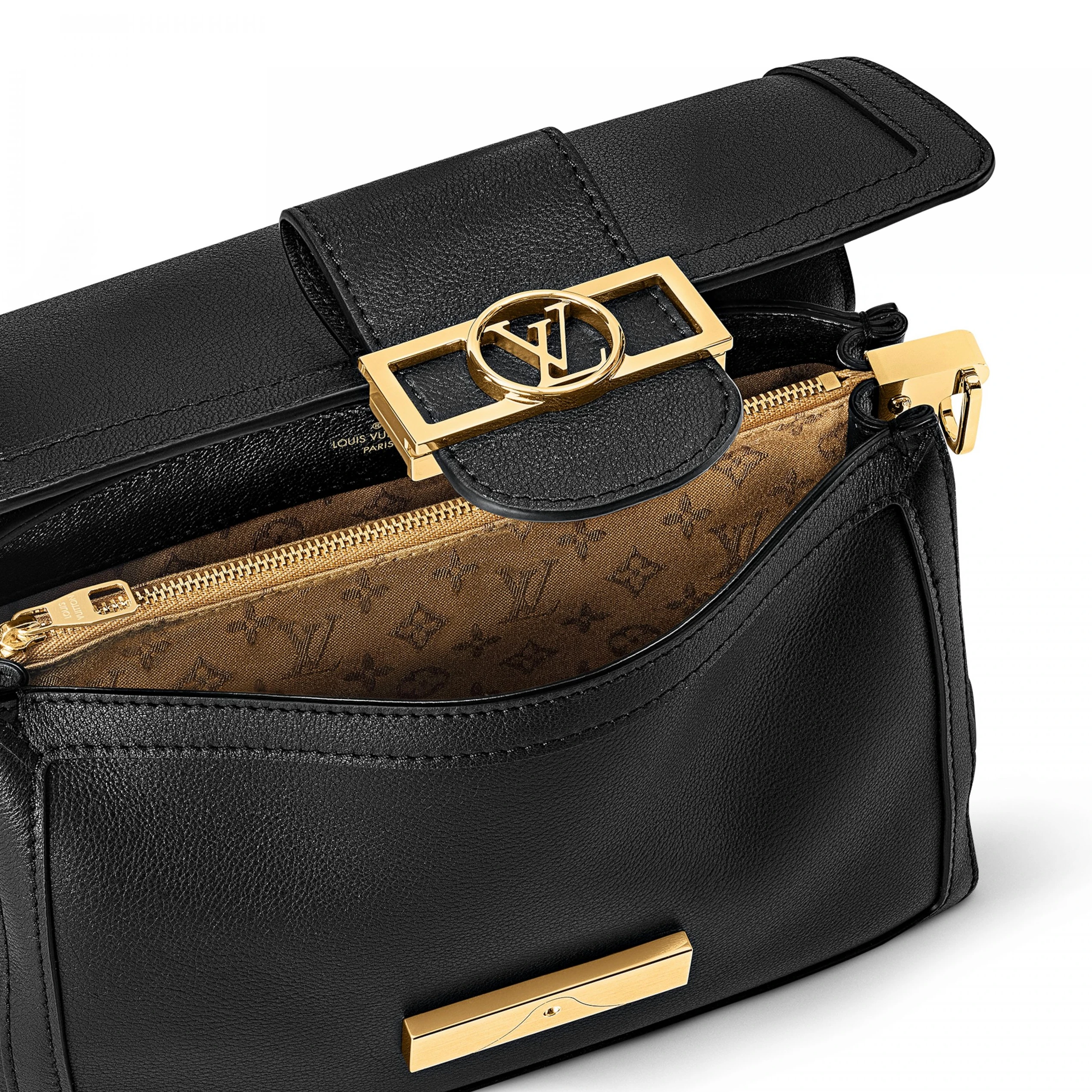 Lv belts replica Louis Vuitton M25209 Dauphine Soft MM Black