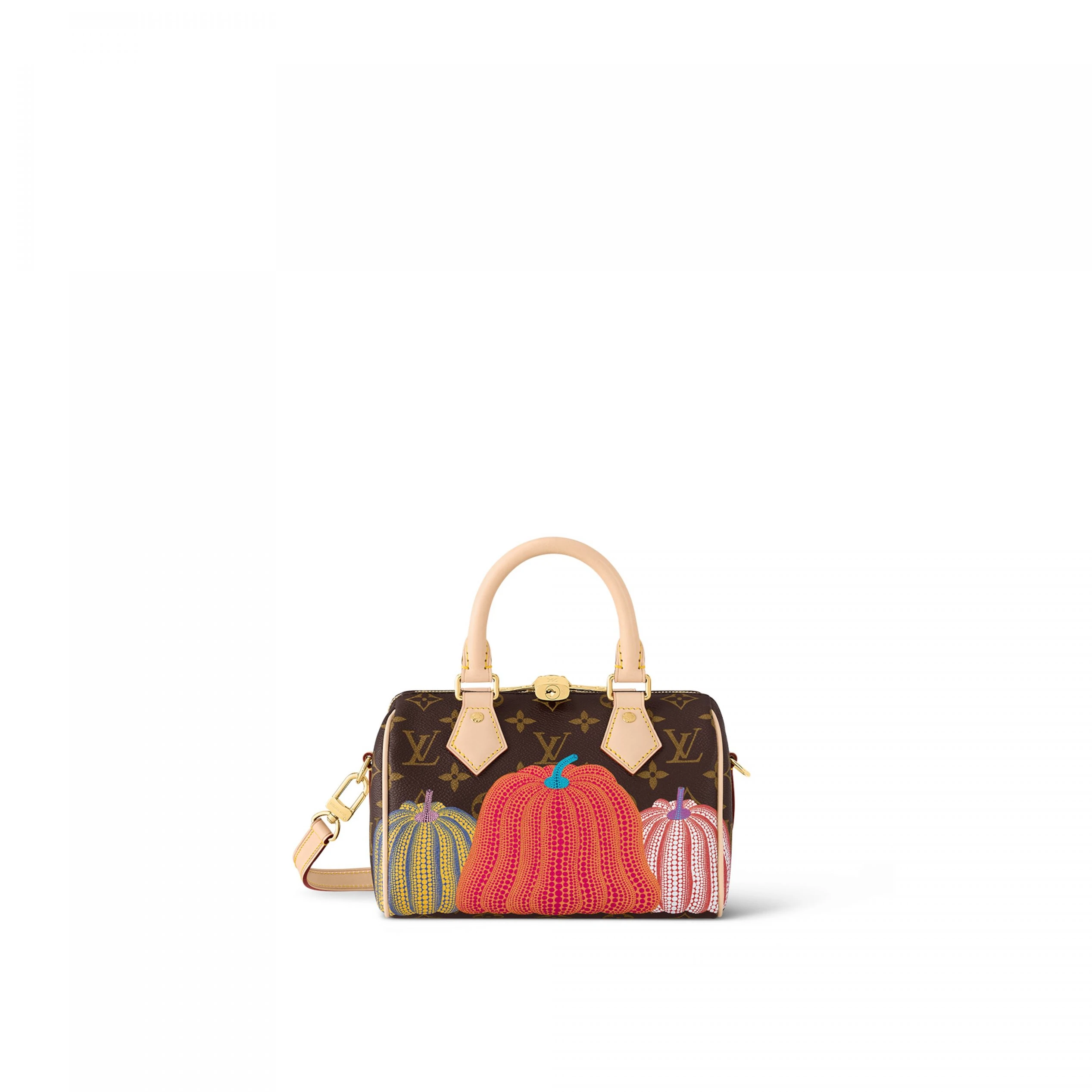 Louis Vuitton M46469 LV x YK Speedy Bandoulière 20 Pumpkin print